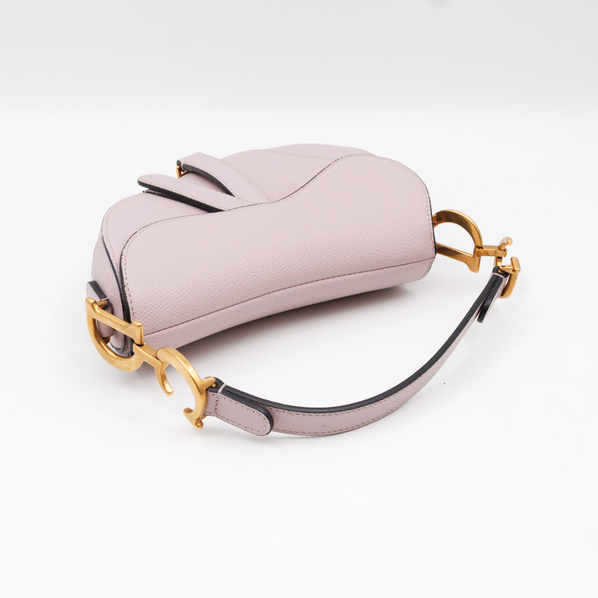 Mini Saddle Bag Light Pink Leather