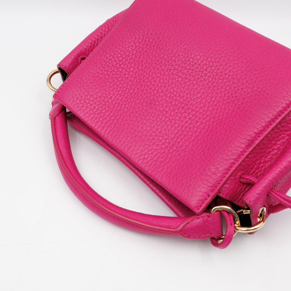 Special Edition Mini lris Neon Pink Grained Leather