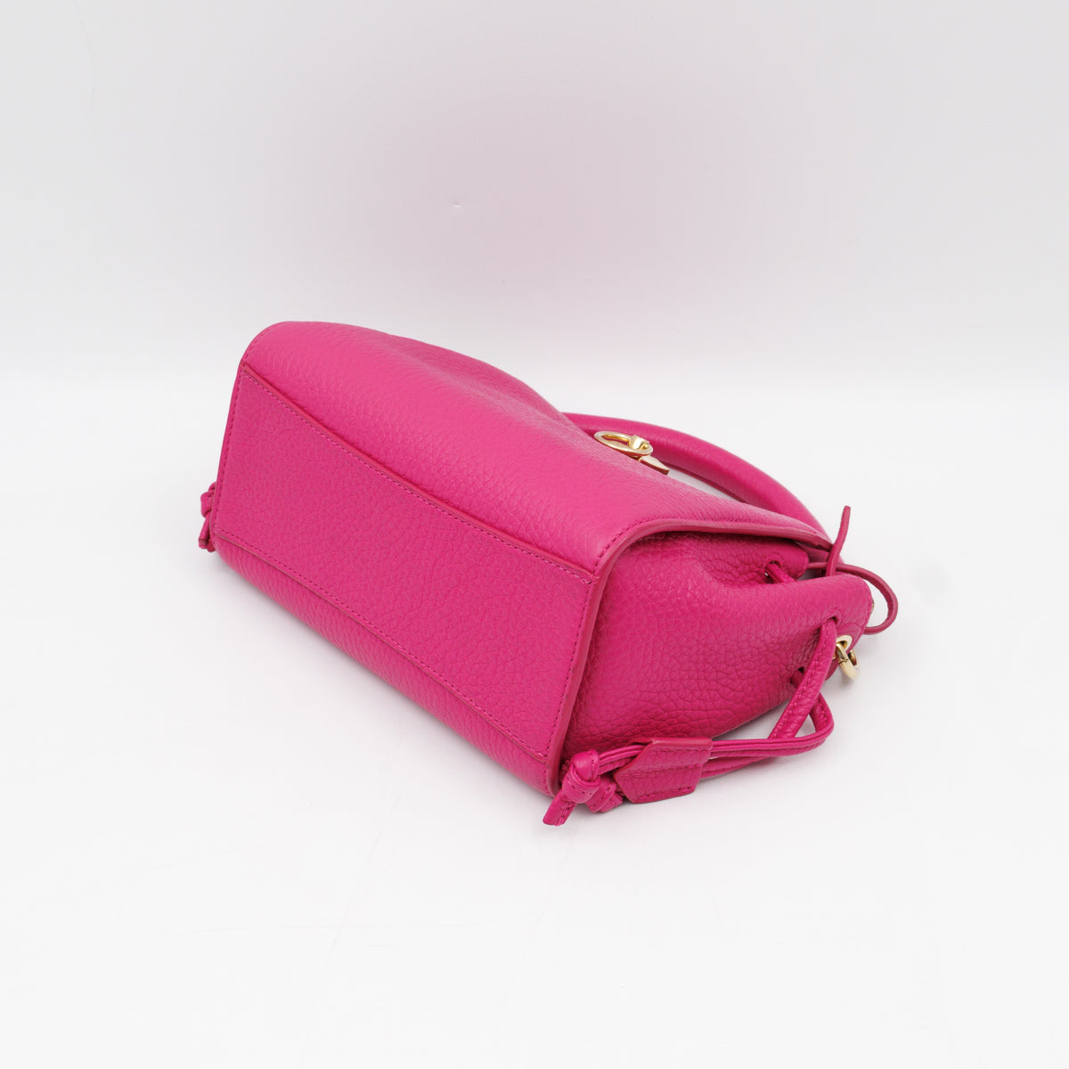 Special Edition Mini lris Neon Pink Grained Leather
