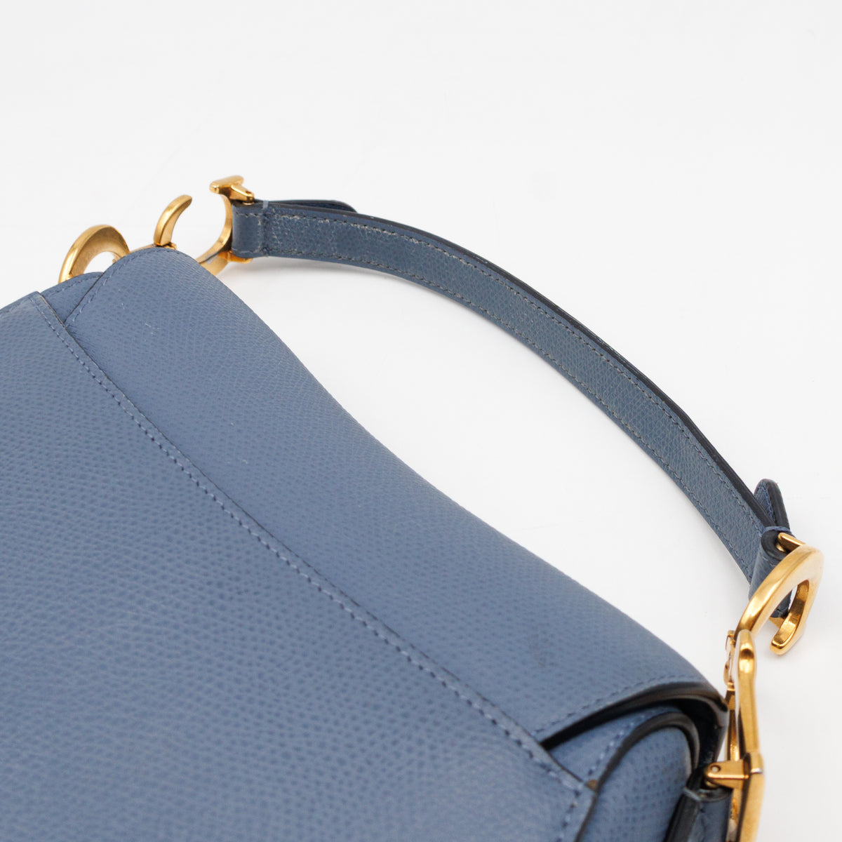 Mini Saddle Bag Blue Leather