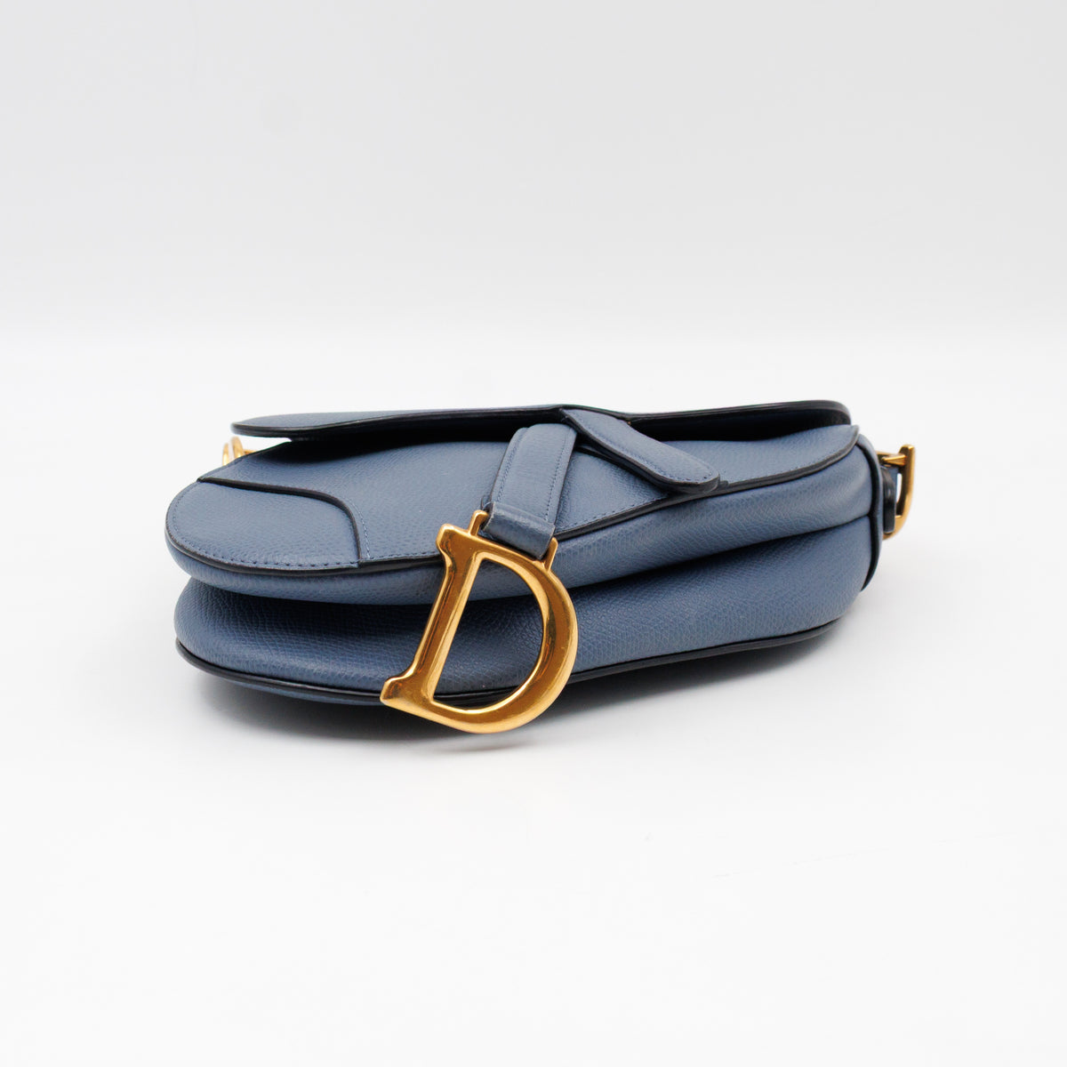 Mini Saddle Bag Blue Leather