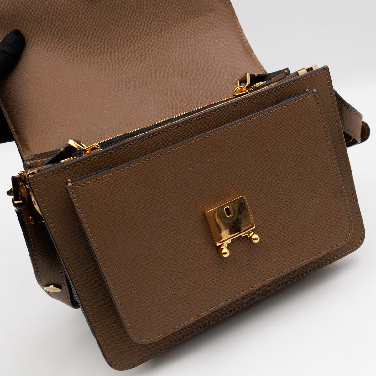 Trunk Bag Medium Brown Leather