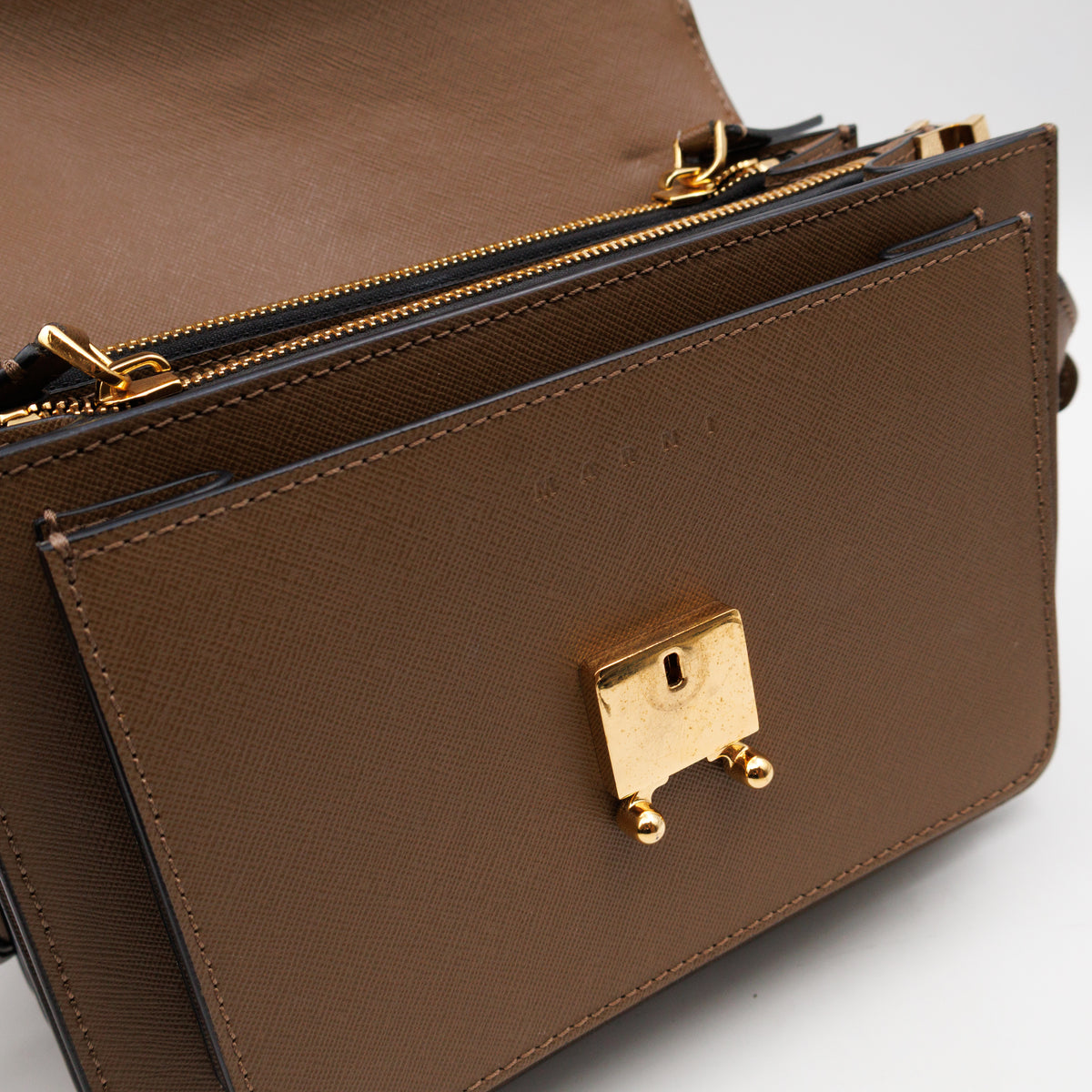 Trunk Bag Medium Brown Leather