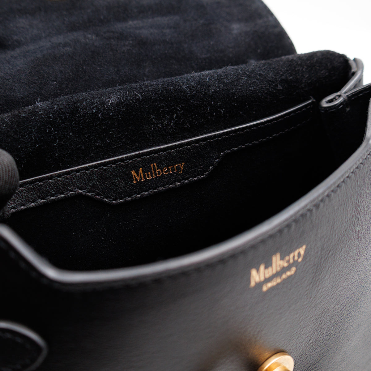 Amberley Small Pearl Satchel Black Leather