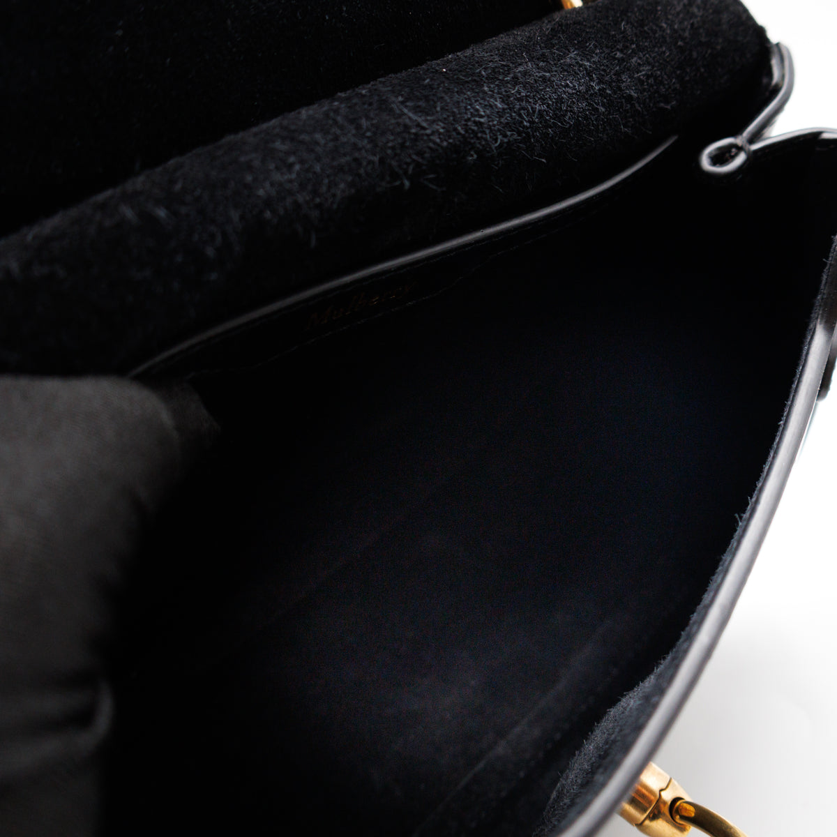 Amberley Small Pearl Satchel Black Leather
