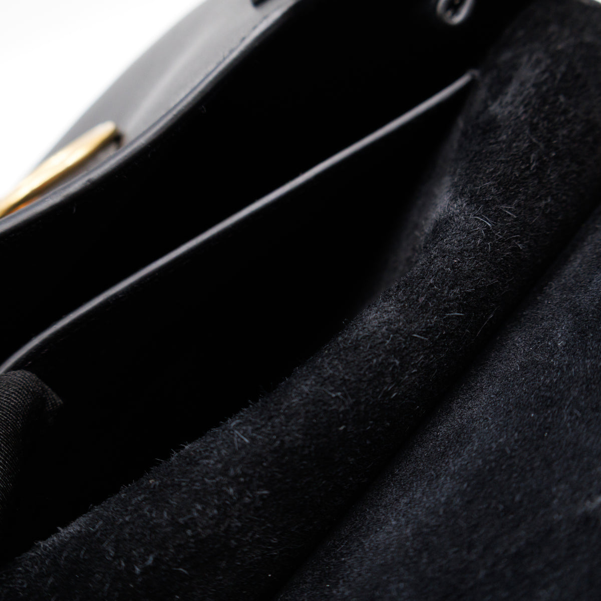 Amberley Small Pearl Satchel Black Leather