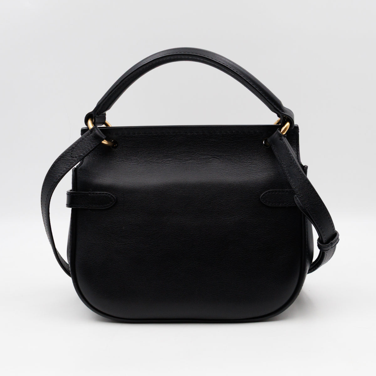 Amberley Small Pearl Satchel Black Leather