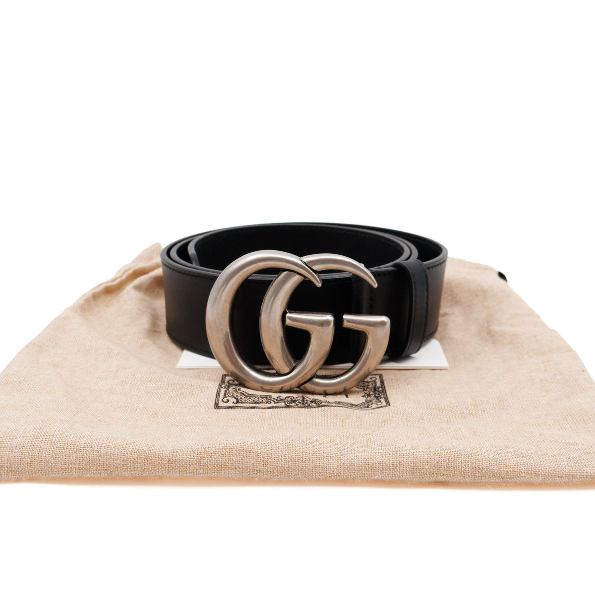 GG Marmont Wide Belt Black Leather 90/36