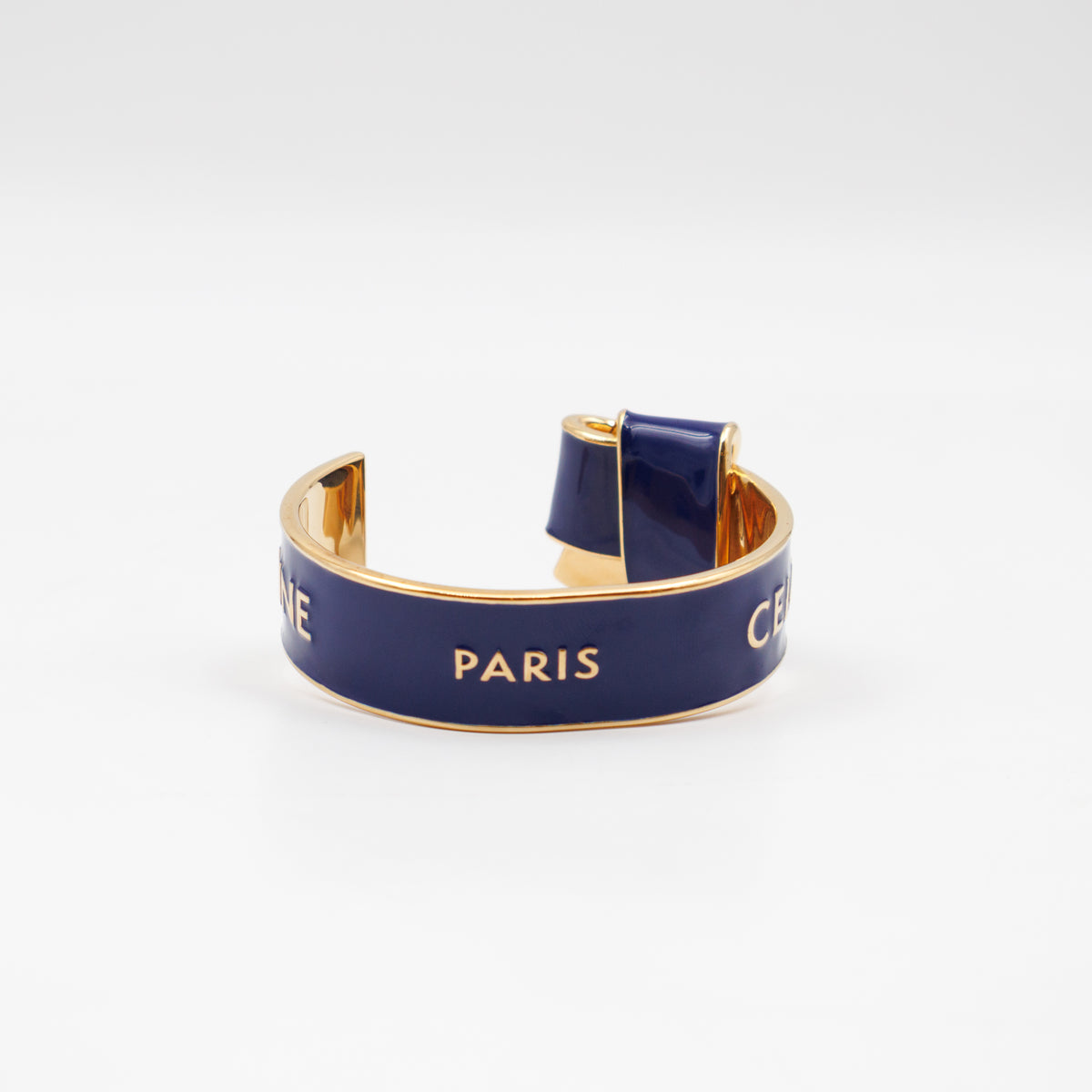 Ribbon Knotted Cuff Bracelet Navy