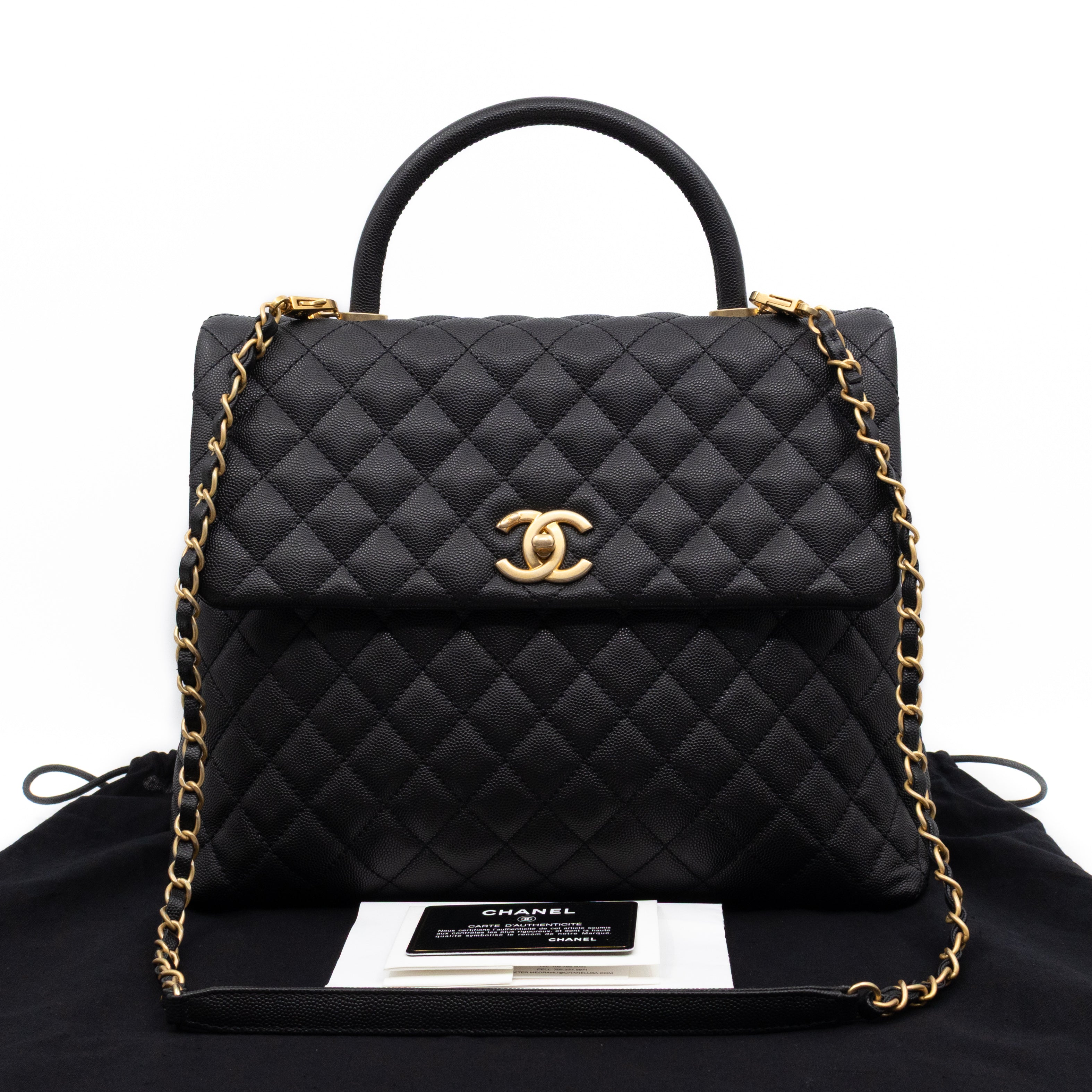 Coco Handle Large Black Caviar