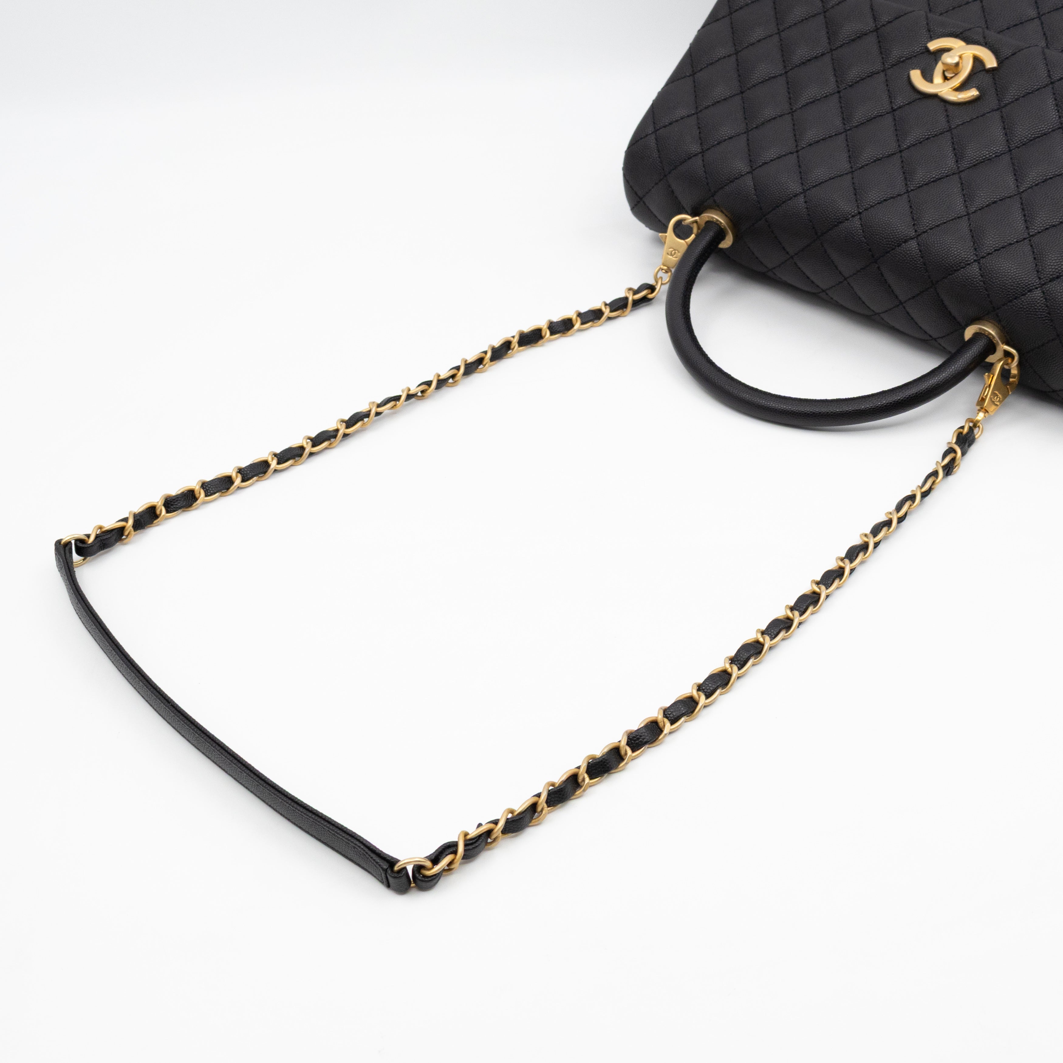 Coco Handle Large Black Caviar