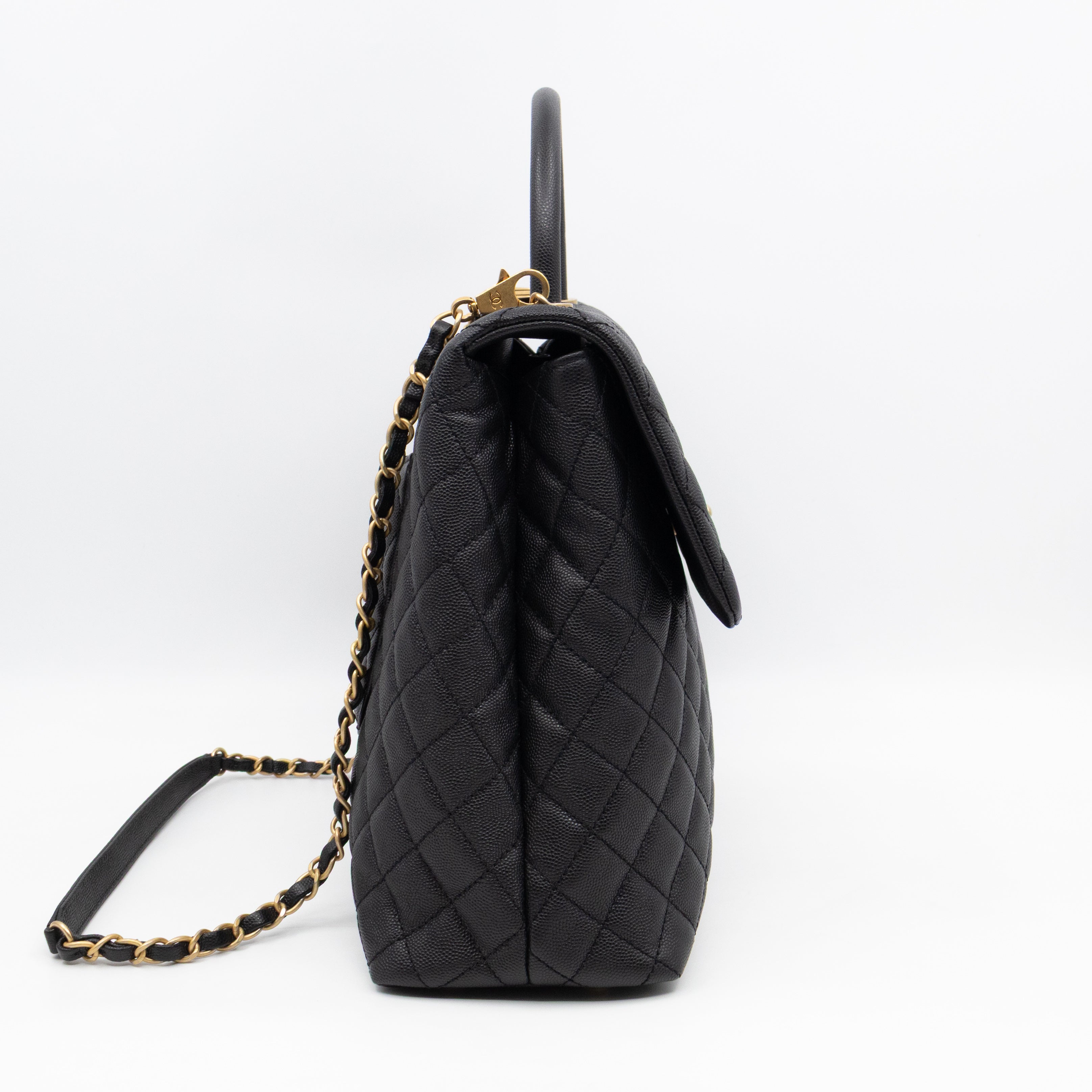 Coco Handle Large Black Caviar