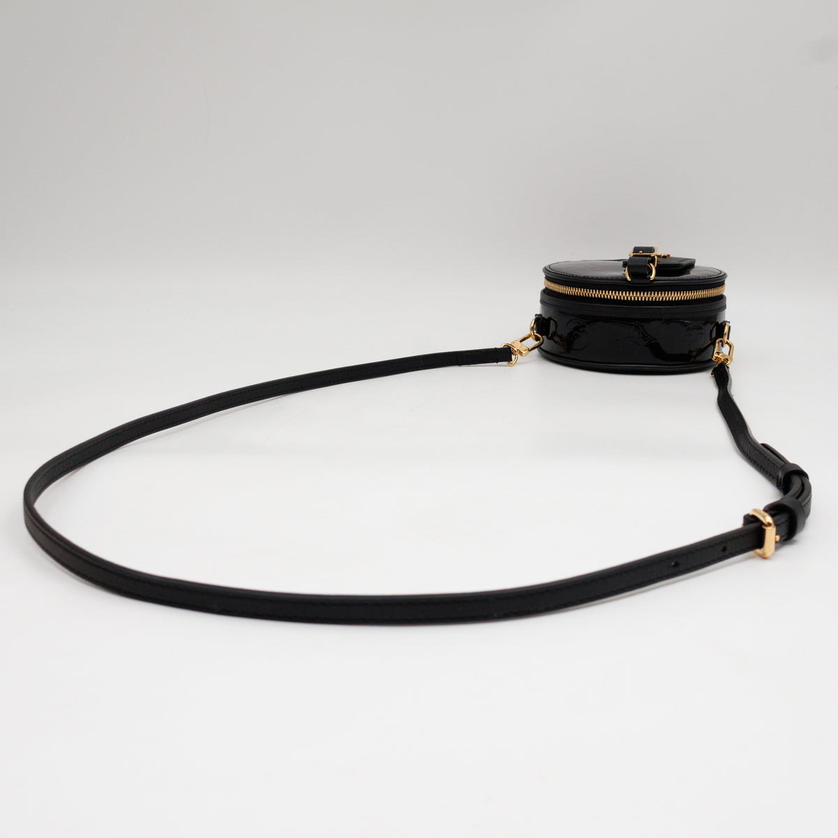 Mini Boite Chapeau Black Vernis Gold