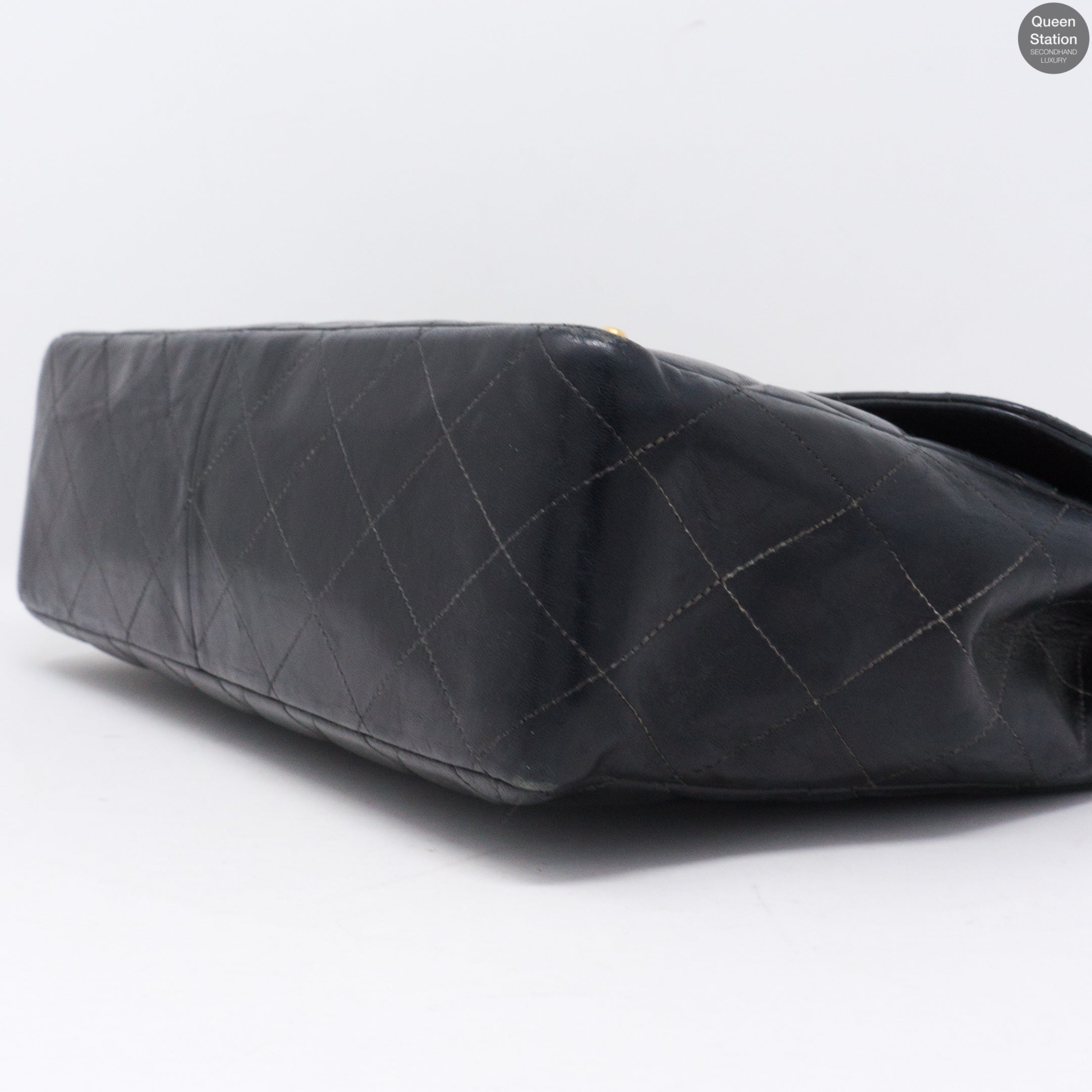 Vintage Black Jumbo Flap Bag
