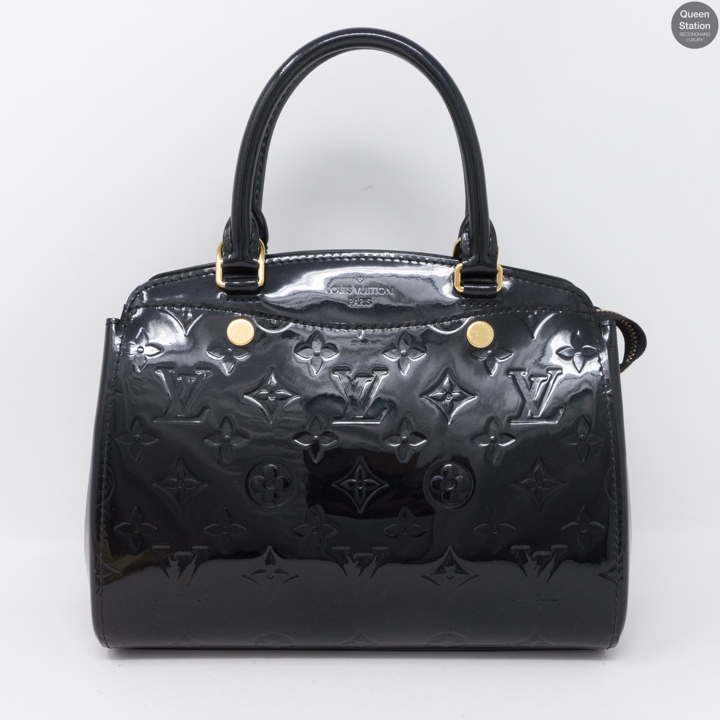 Brea PM Black Vernis Leather