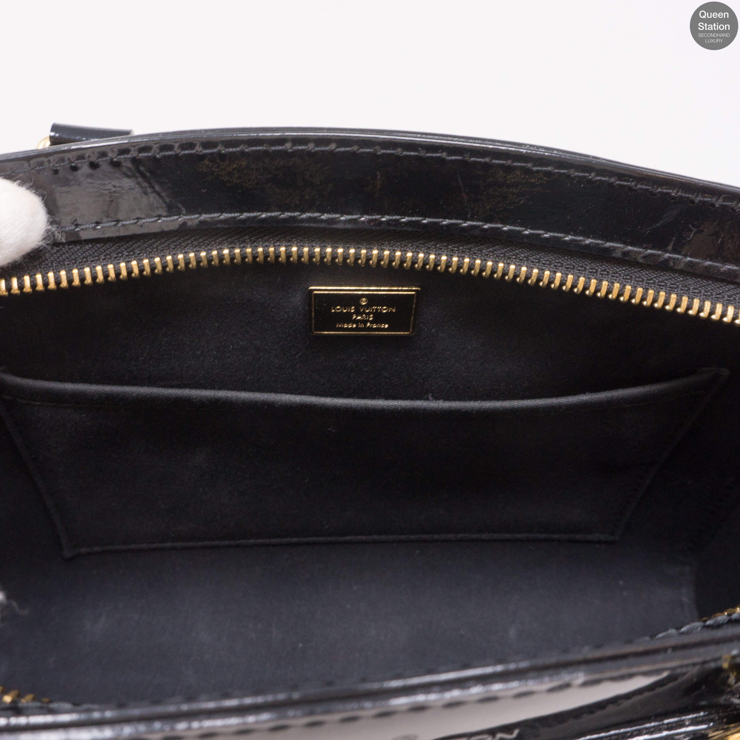 Brea PM Black Vernis Leather