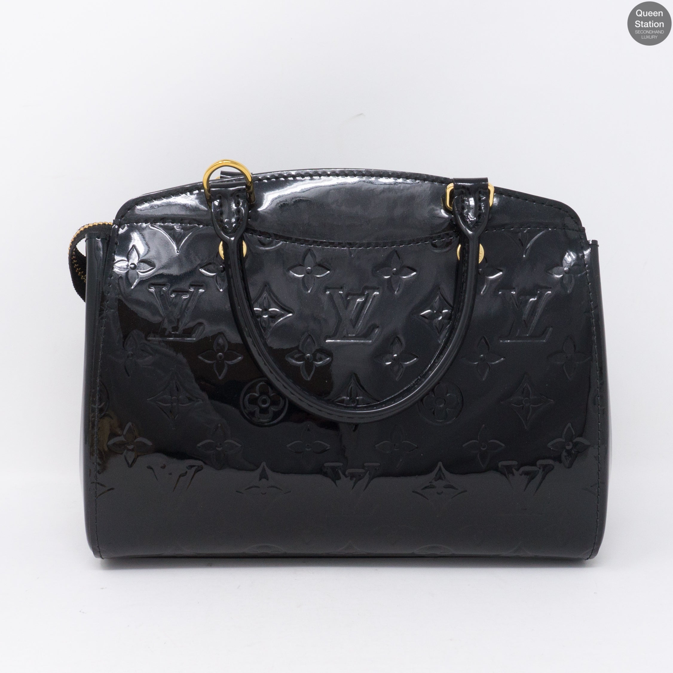 Brea PM Black Vernis Leather