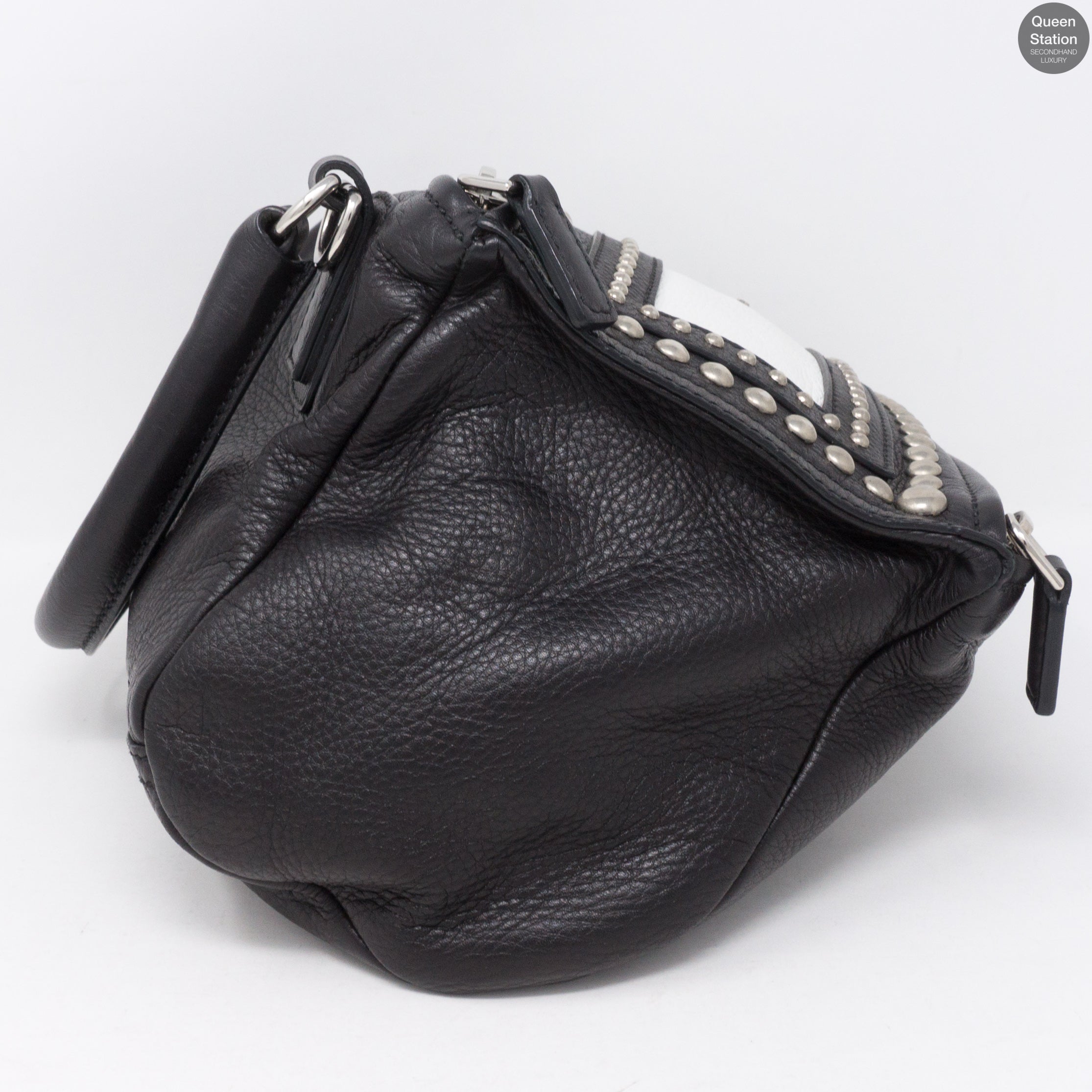 Pandora Studded Black & White Leather