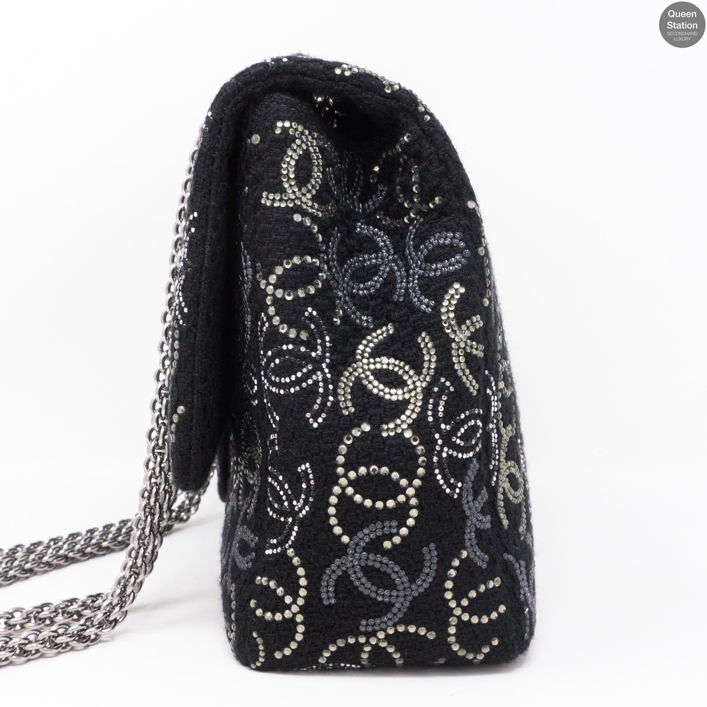 Paris Shanghai Jumbo Strass Flap Bag