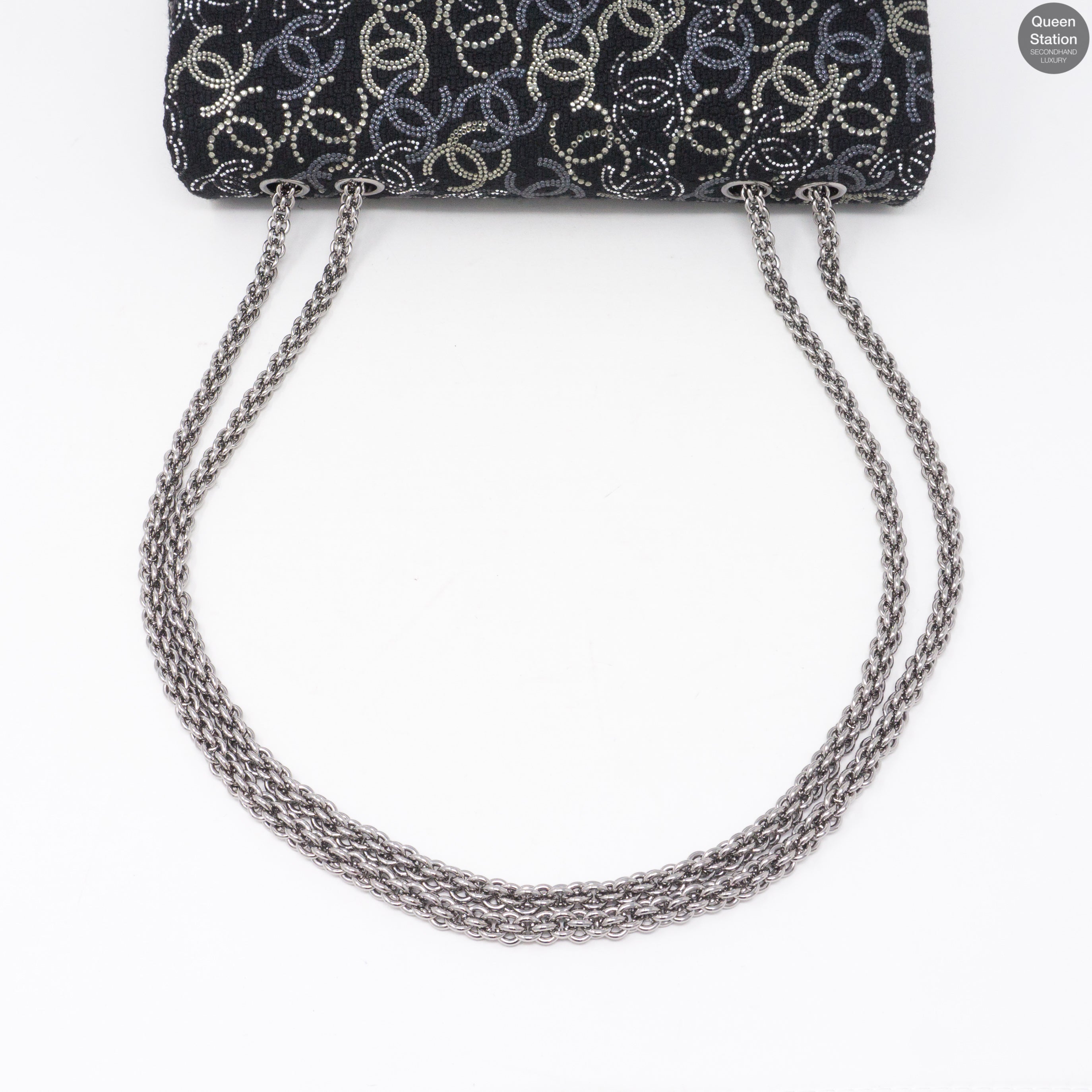 Paris Shanghai Jumbo Strass Flap Bag
