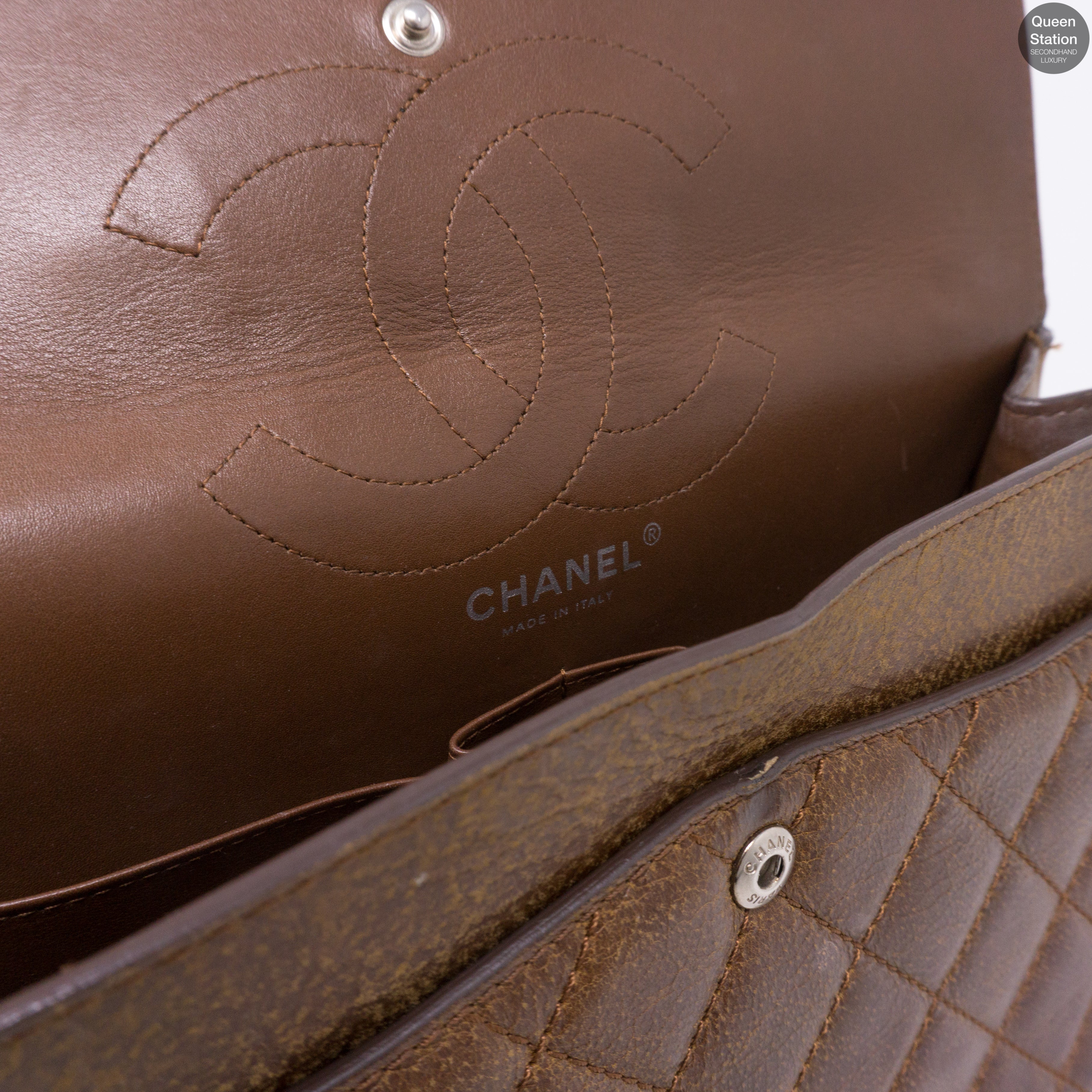 Reissue 2.55 226 Double Flap Bag Distressed Leather