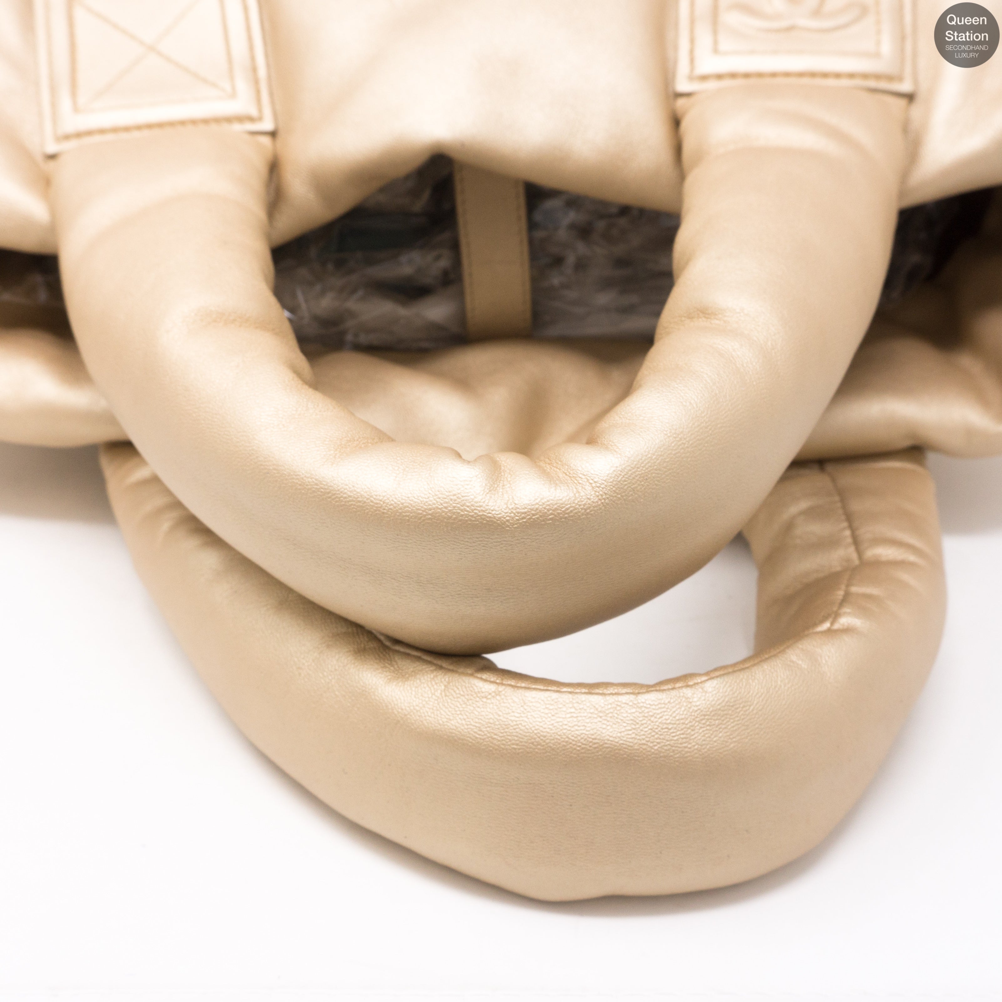 Coco Cocoon Light Gold Leather Tote