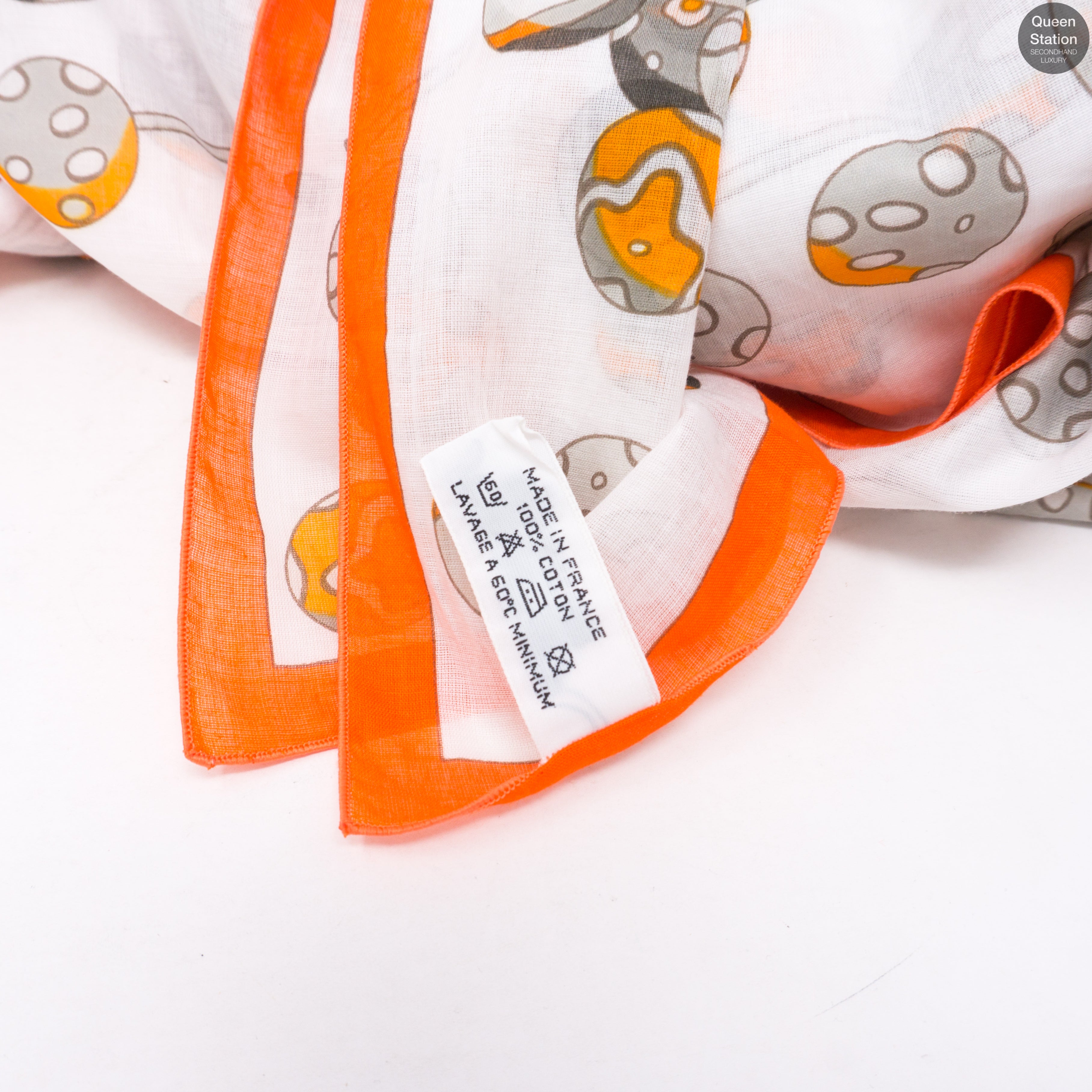 White Orange Cotton Beach Pareo