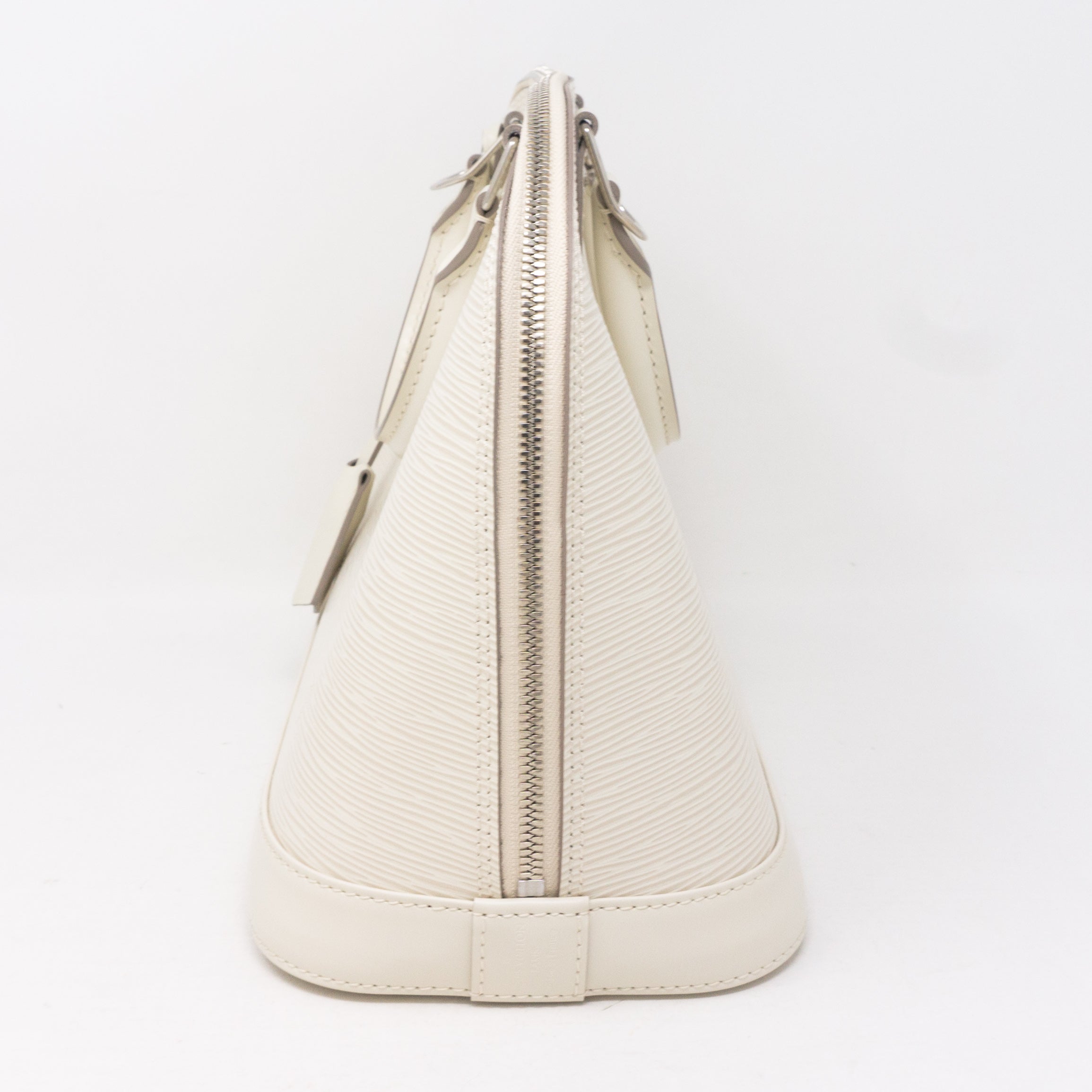 Alma PM White Epi Leather