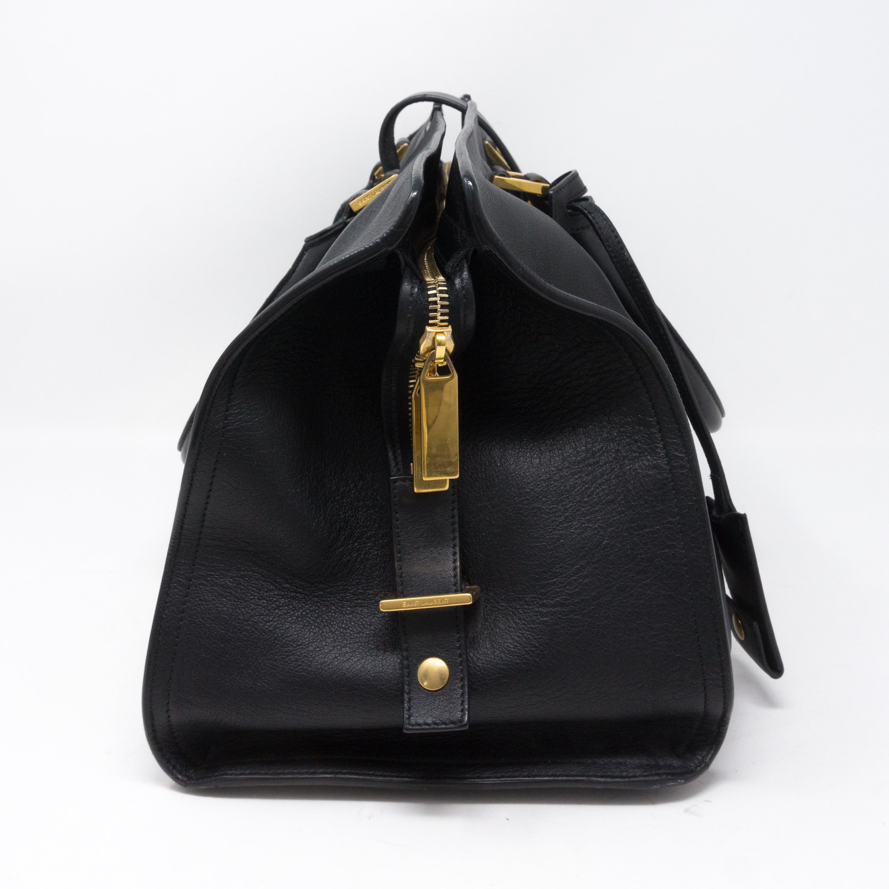 Cabas Classique Y Black Leather