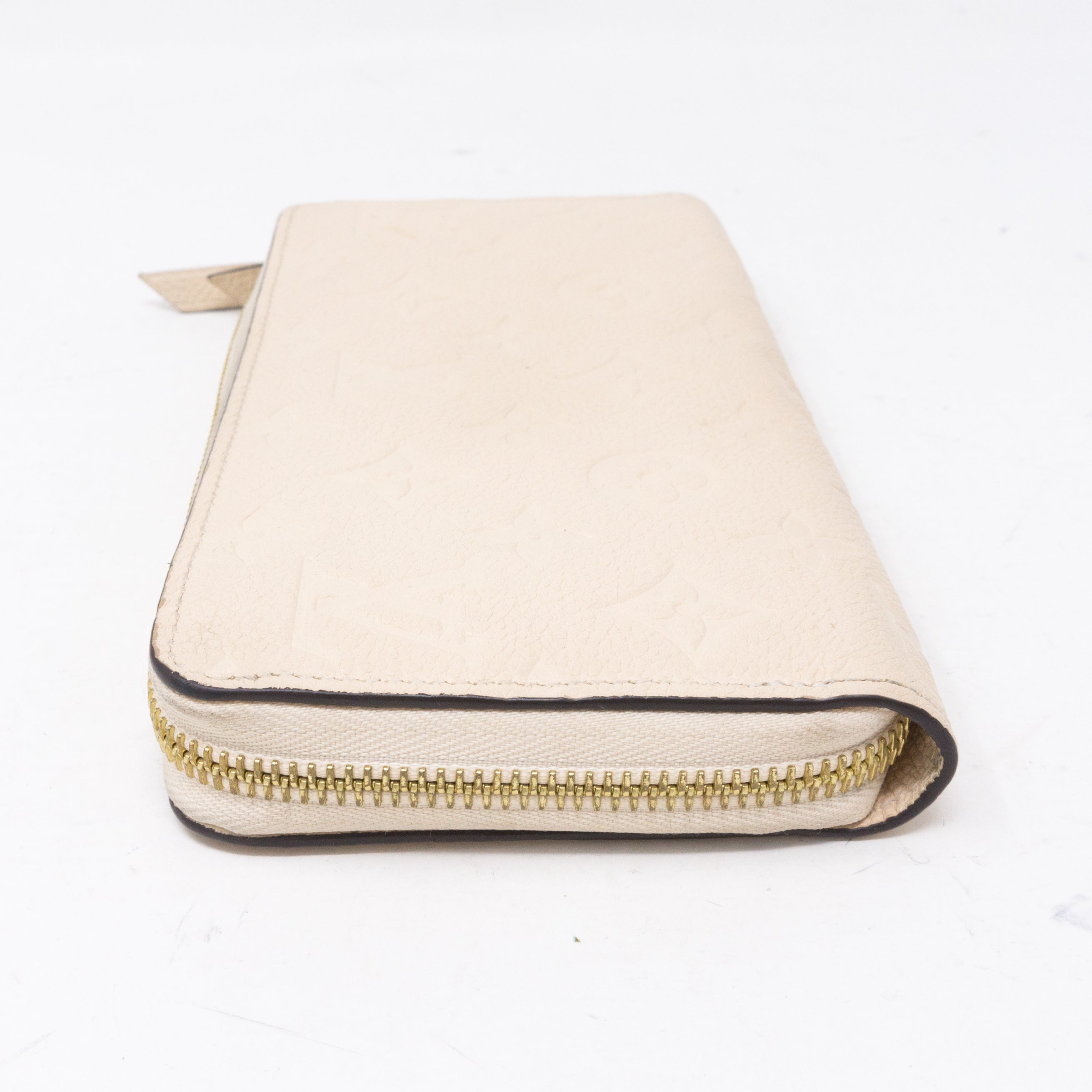Zippy Wallet White Monogram Empreinte