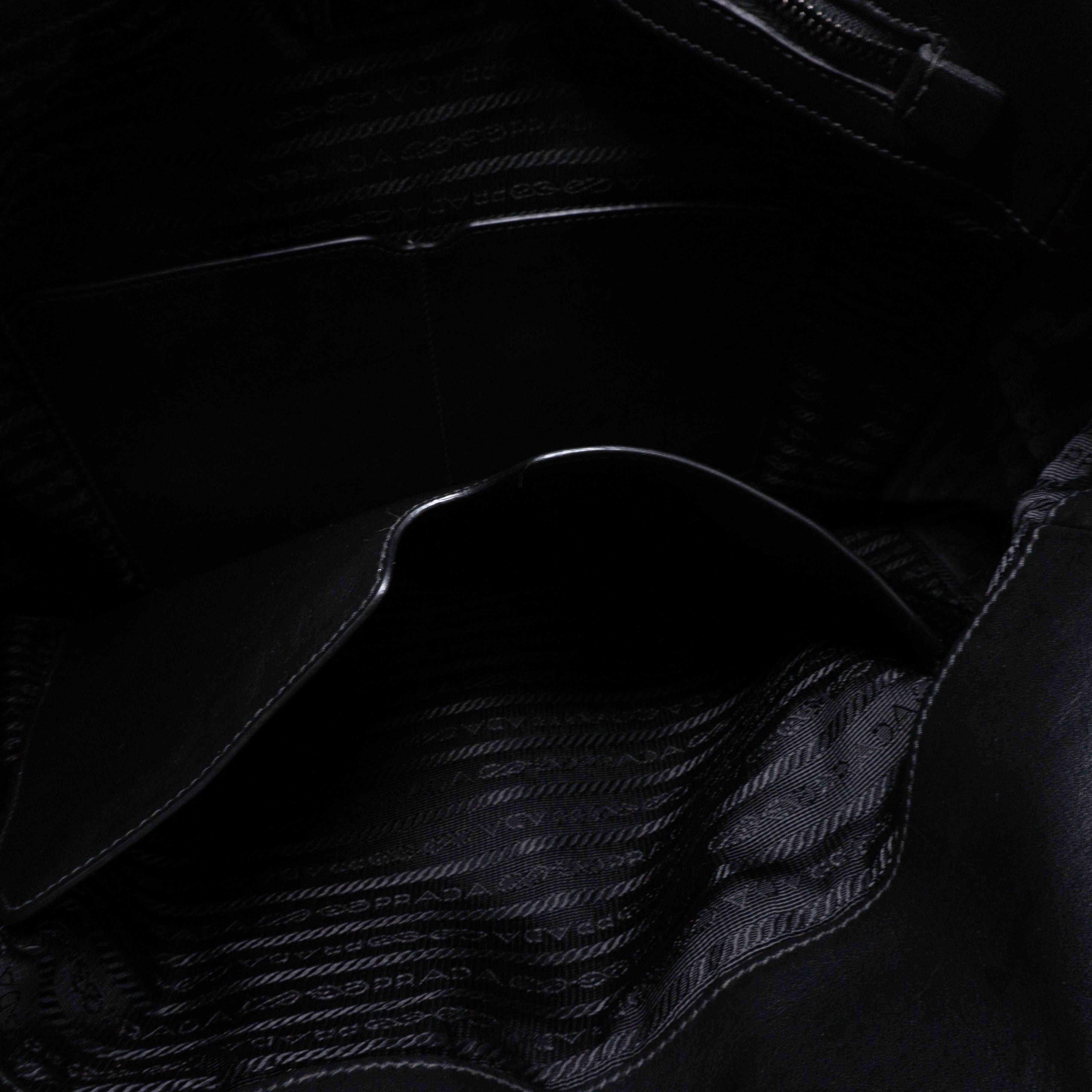 Crossbody Canvas Strap Bag Black Leather