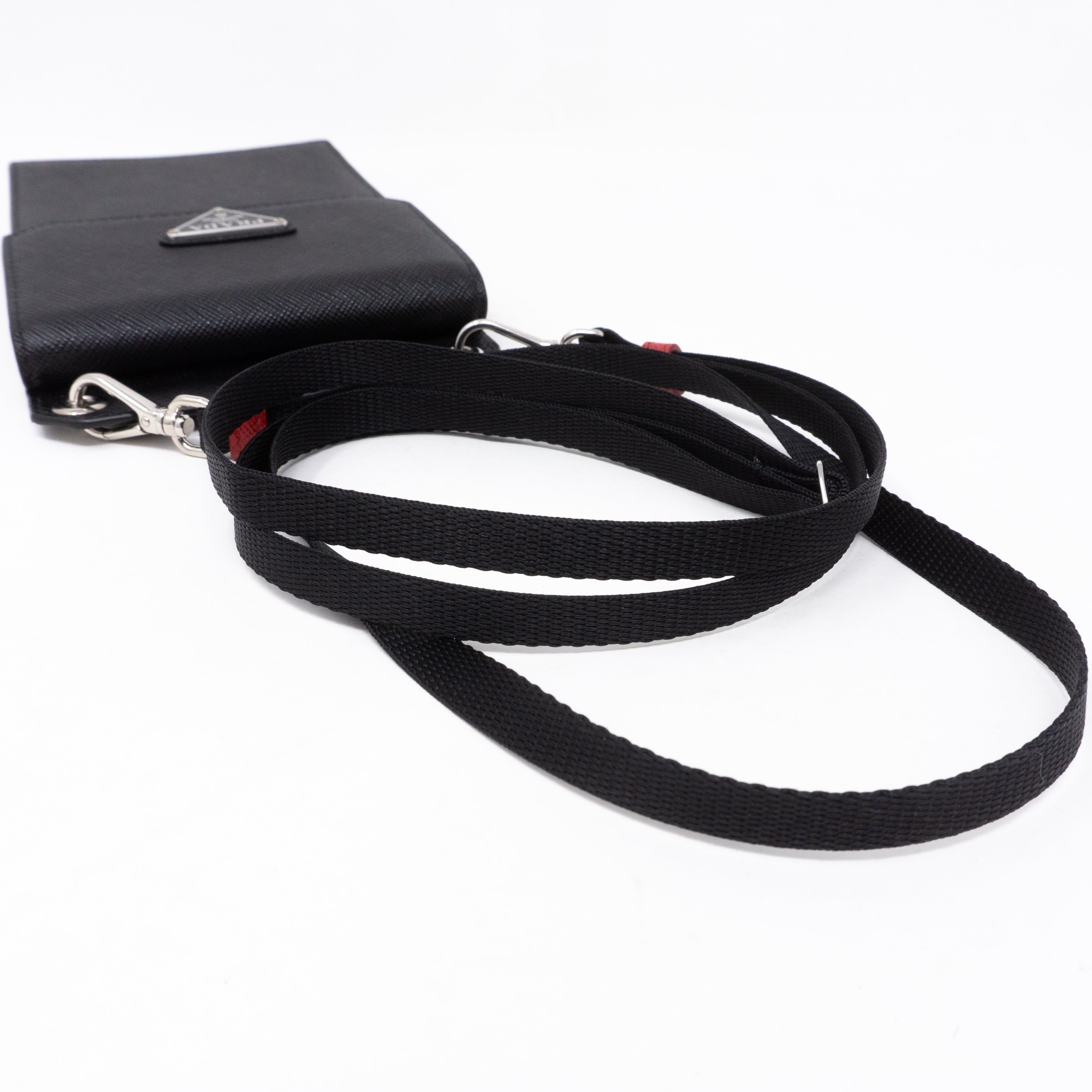 Smartphone Case Black Saffiano Leather