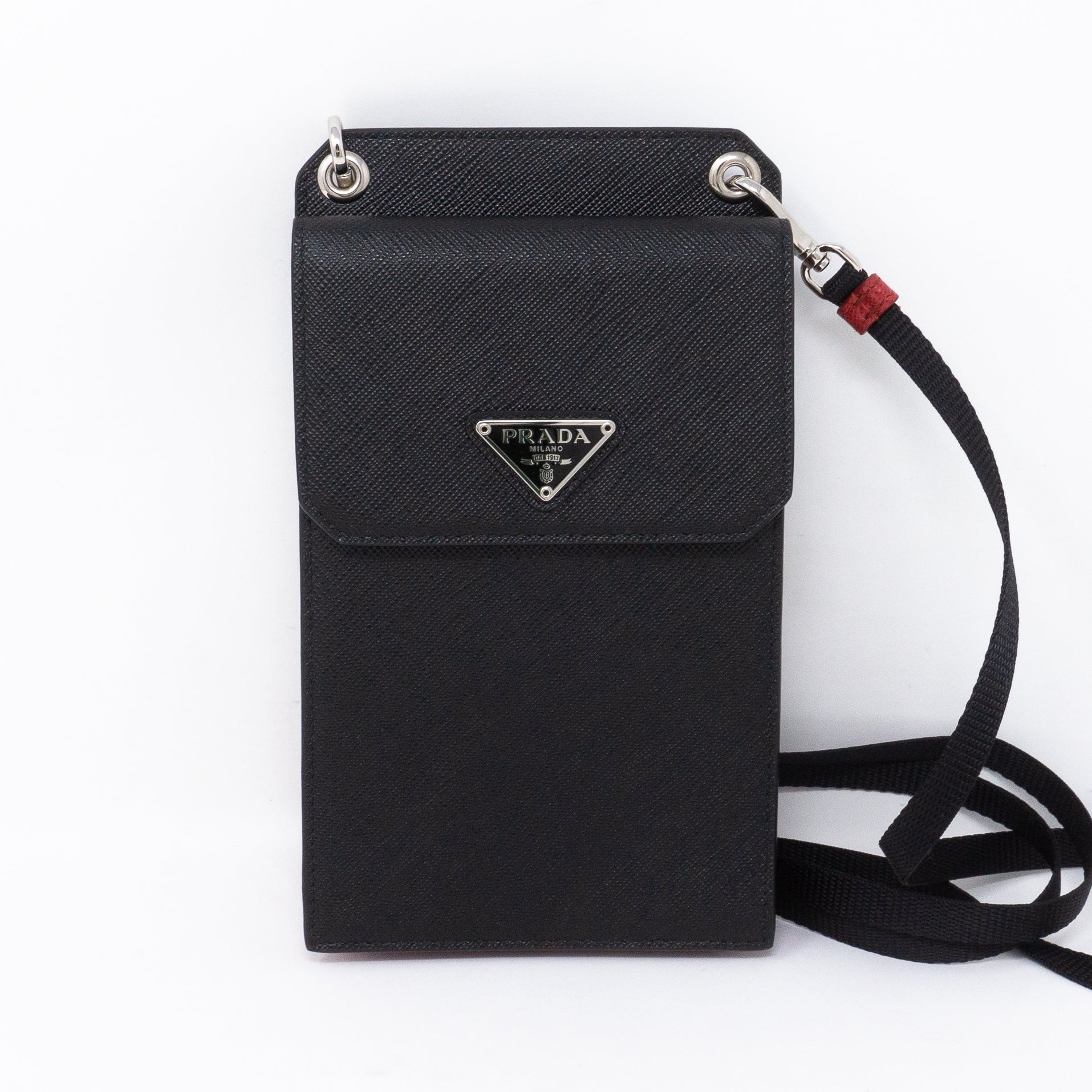Smartphone Case Black Saffiano Leather