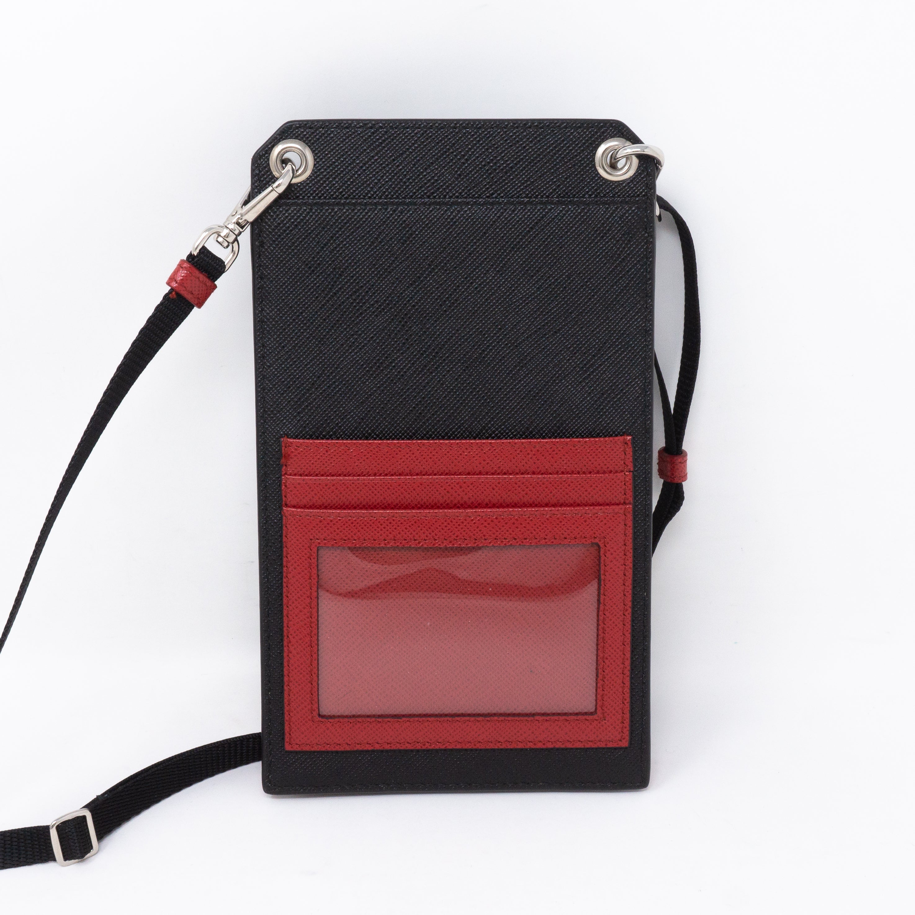 Smartphone Case Black Saffiano Leather