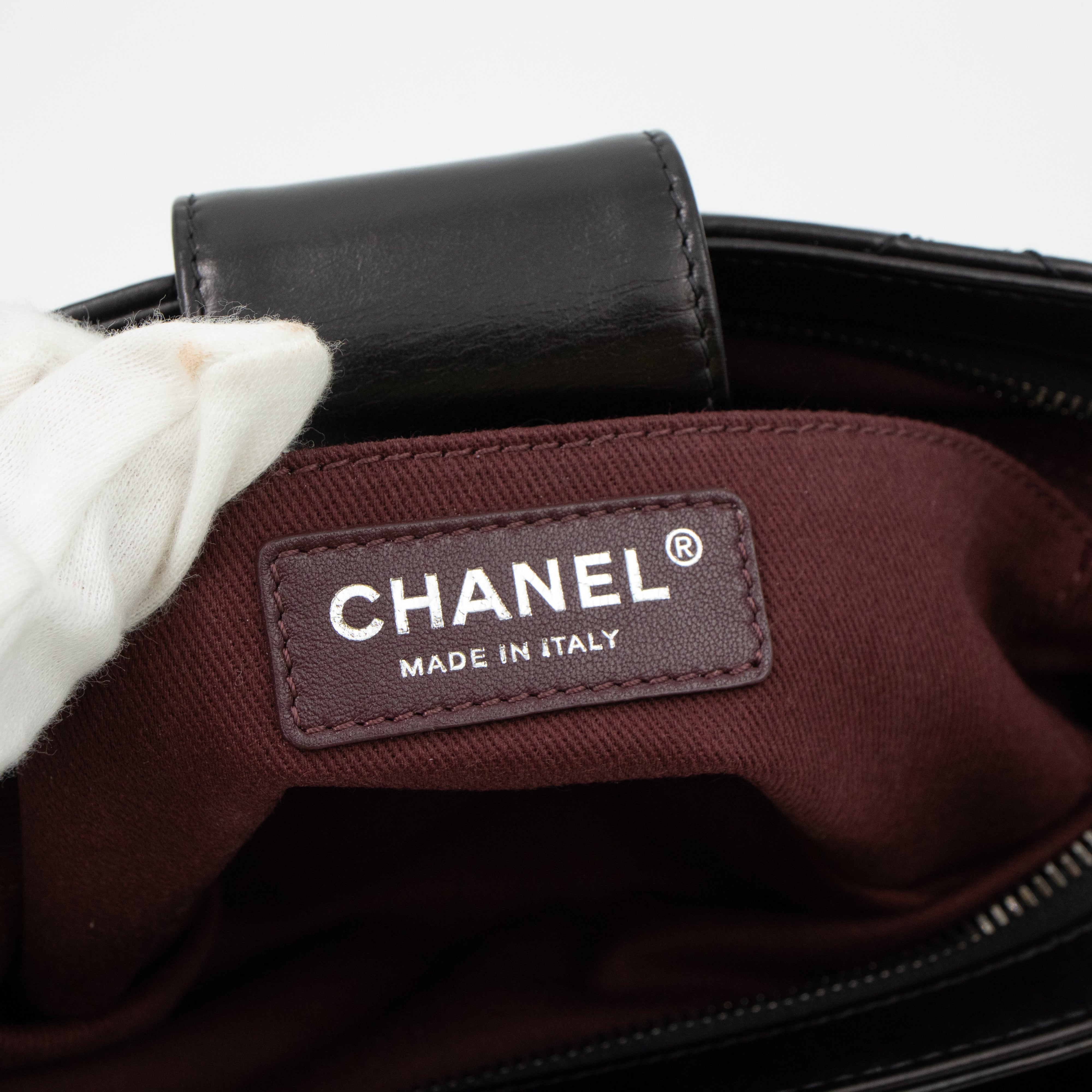 Coco Pleats Clutch Black Calfskin