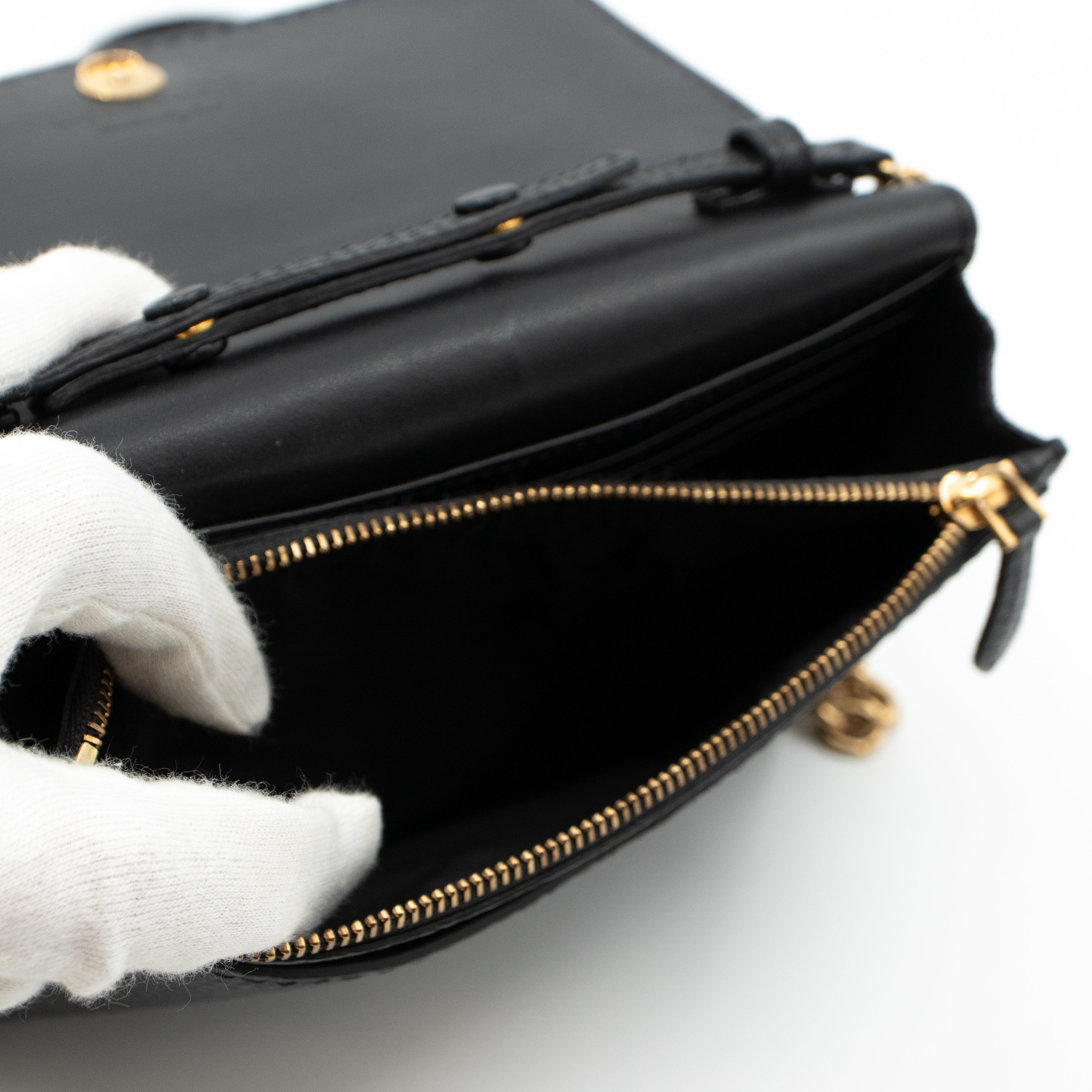 Wallet on Chain Black Leather