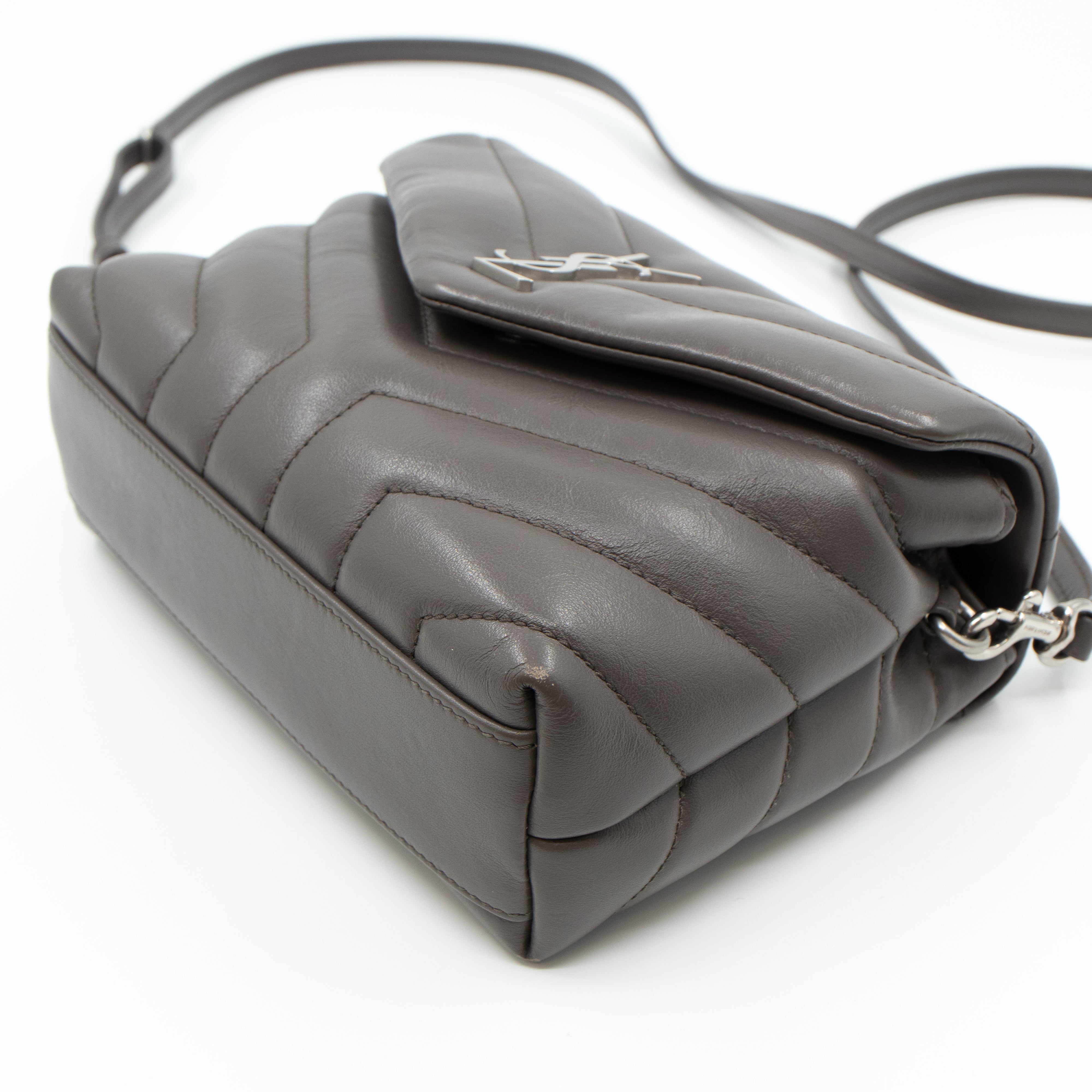 Loulou Toy Grey Leather
