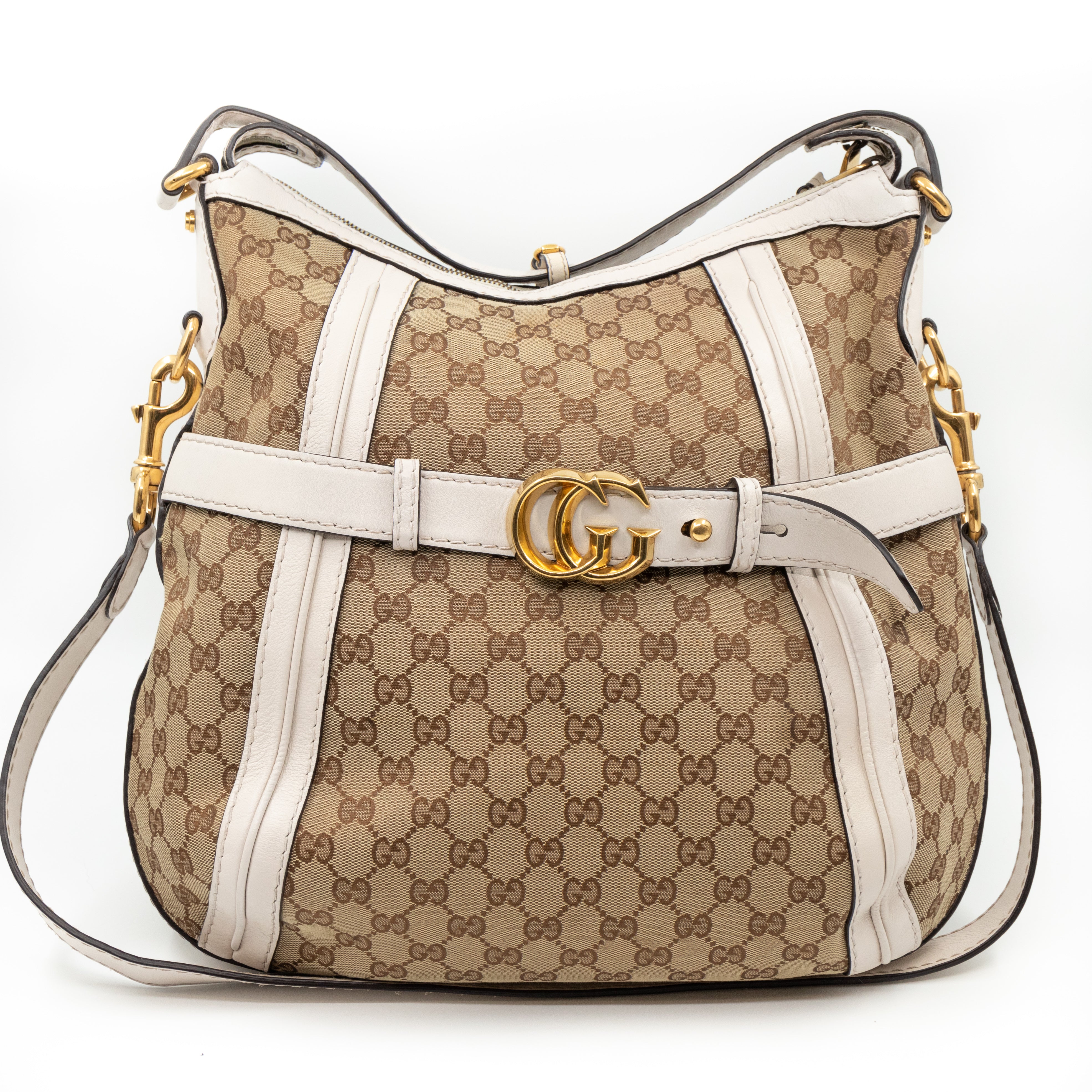 GG Running Hobo Bag White