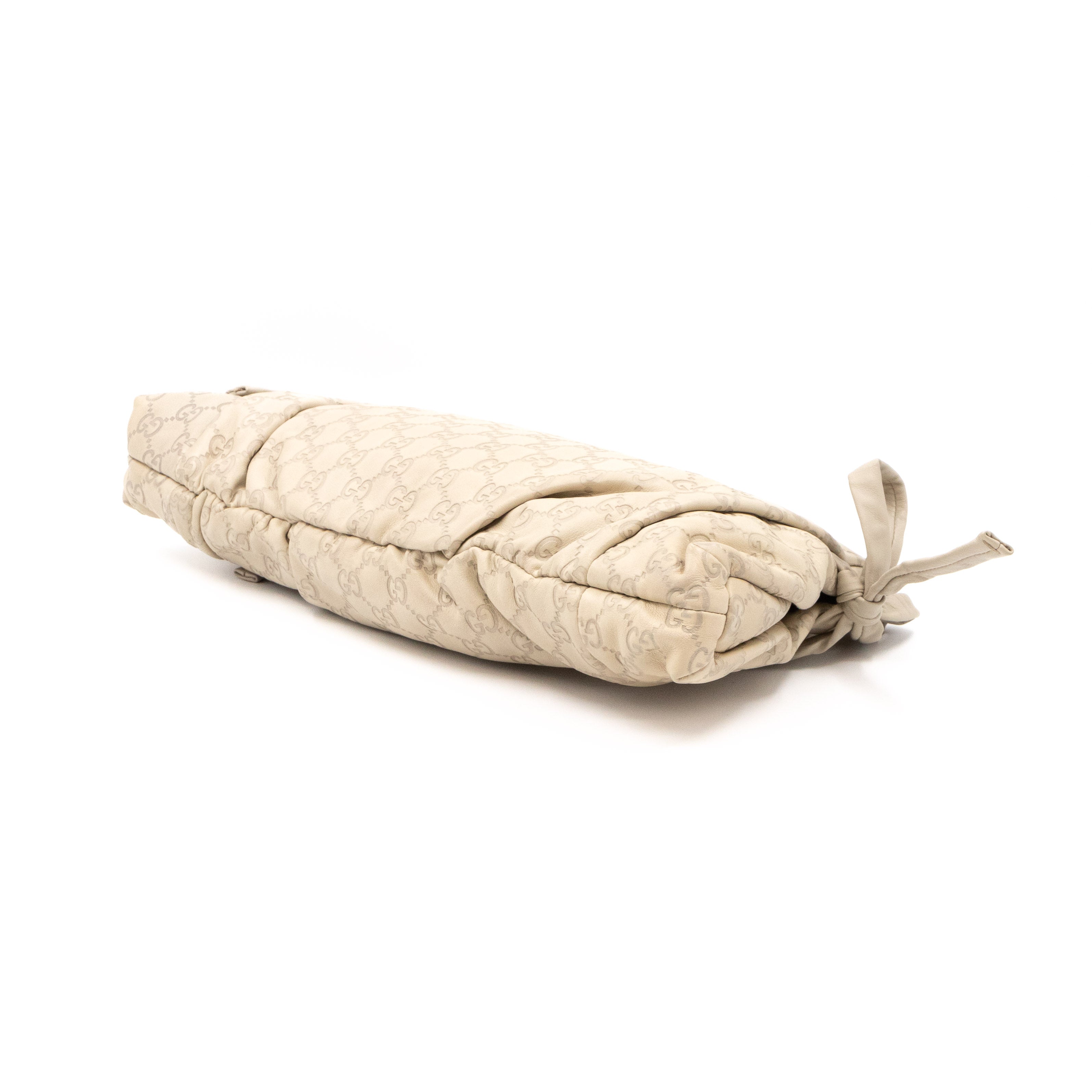 Hysteria Clutch Ivory Leather