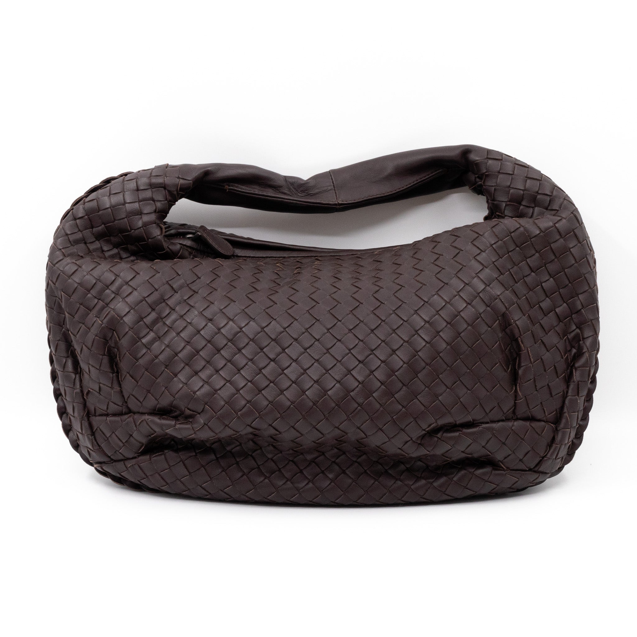 Veneta Hobo Shoulder Bag Intrecciato Brown