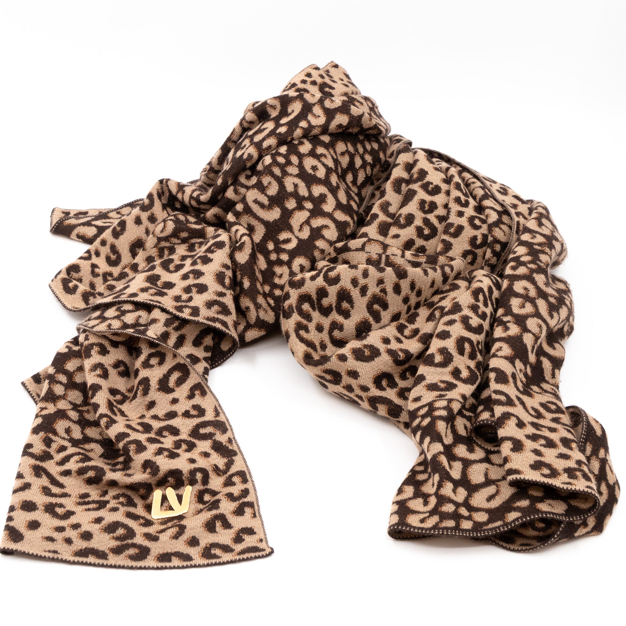 Leo Marron Cashmere Scarf