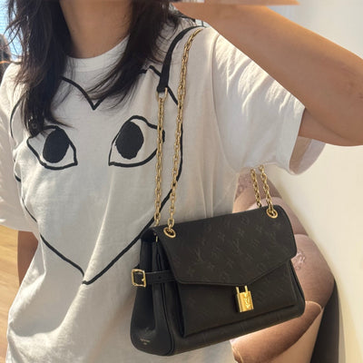 Anytime Flap Bag Black Monogram Empreinte Leather