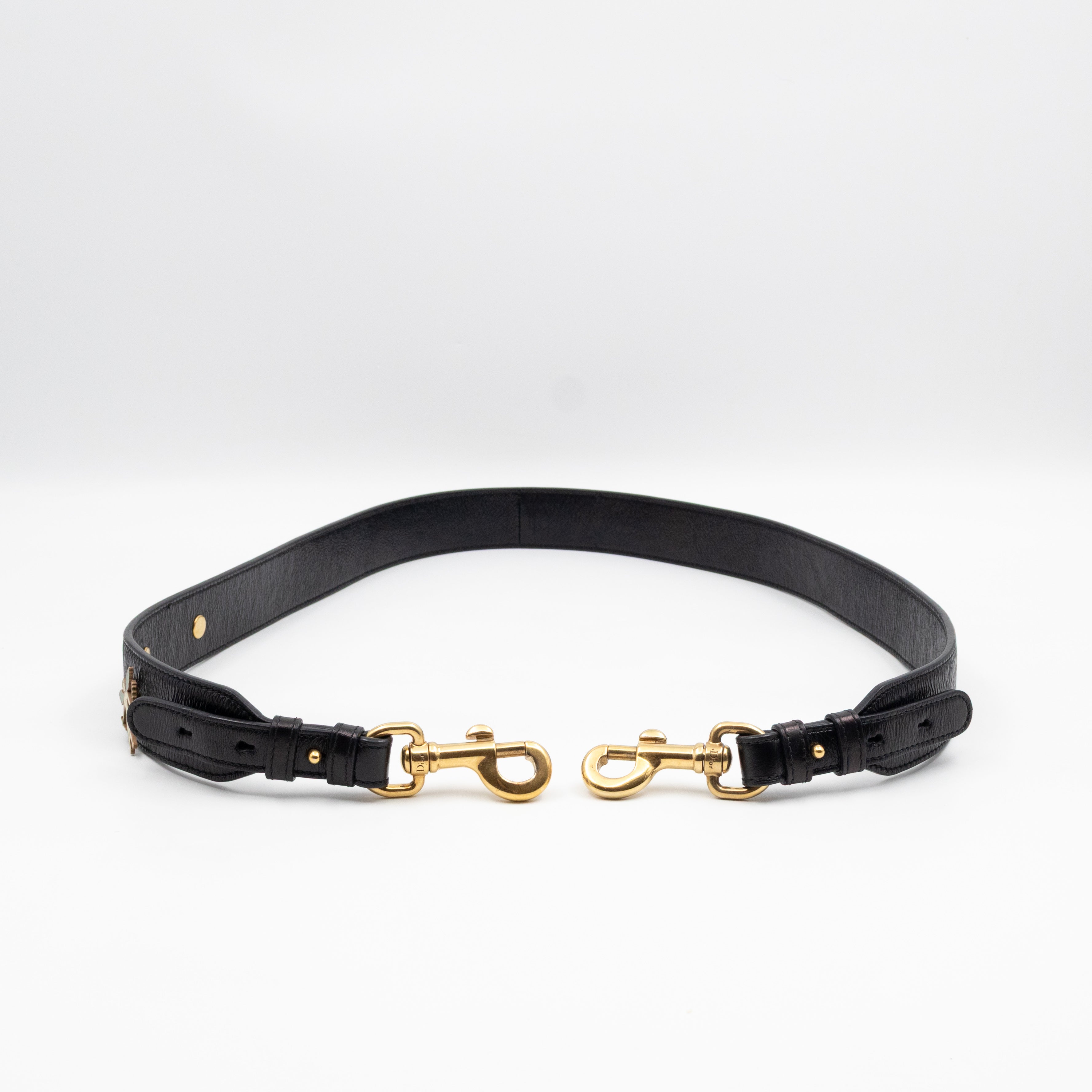 Lady Dior Small My ABCDior Black Cannage Crinkled Patent Leather