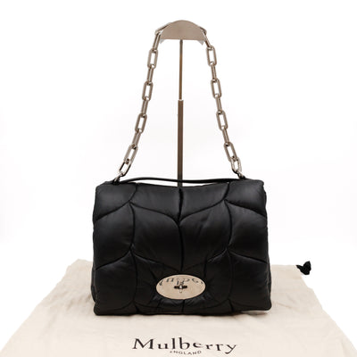 Softie Bag Pillow Black Quilted Nappa Leather