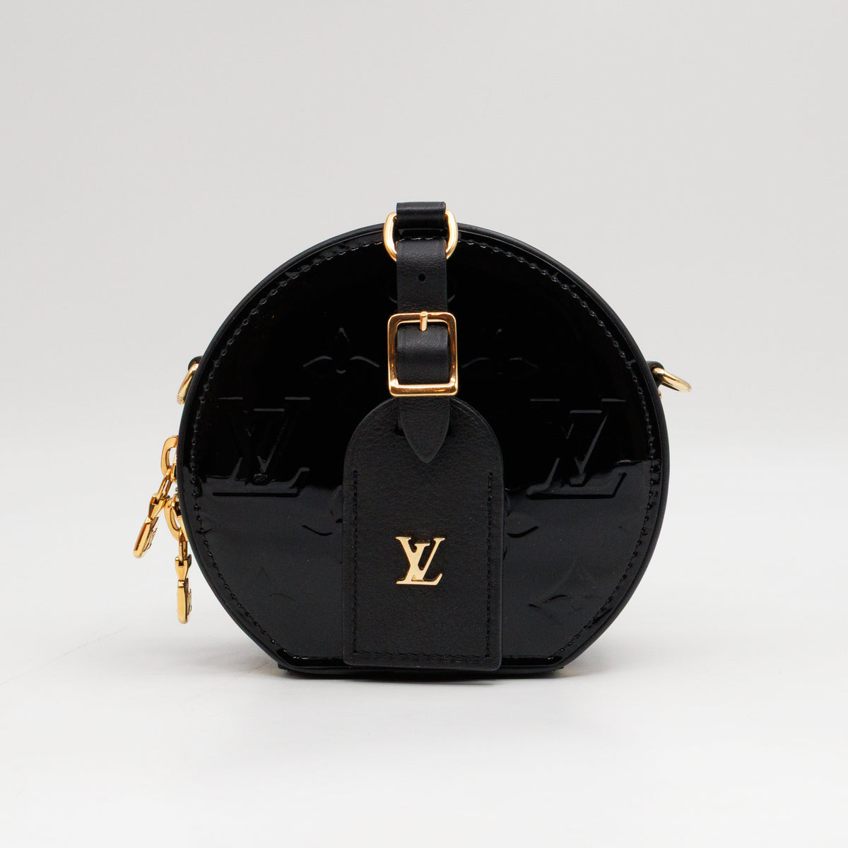 Mini Boite Chapeau Black Vernis Gold