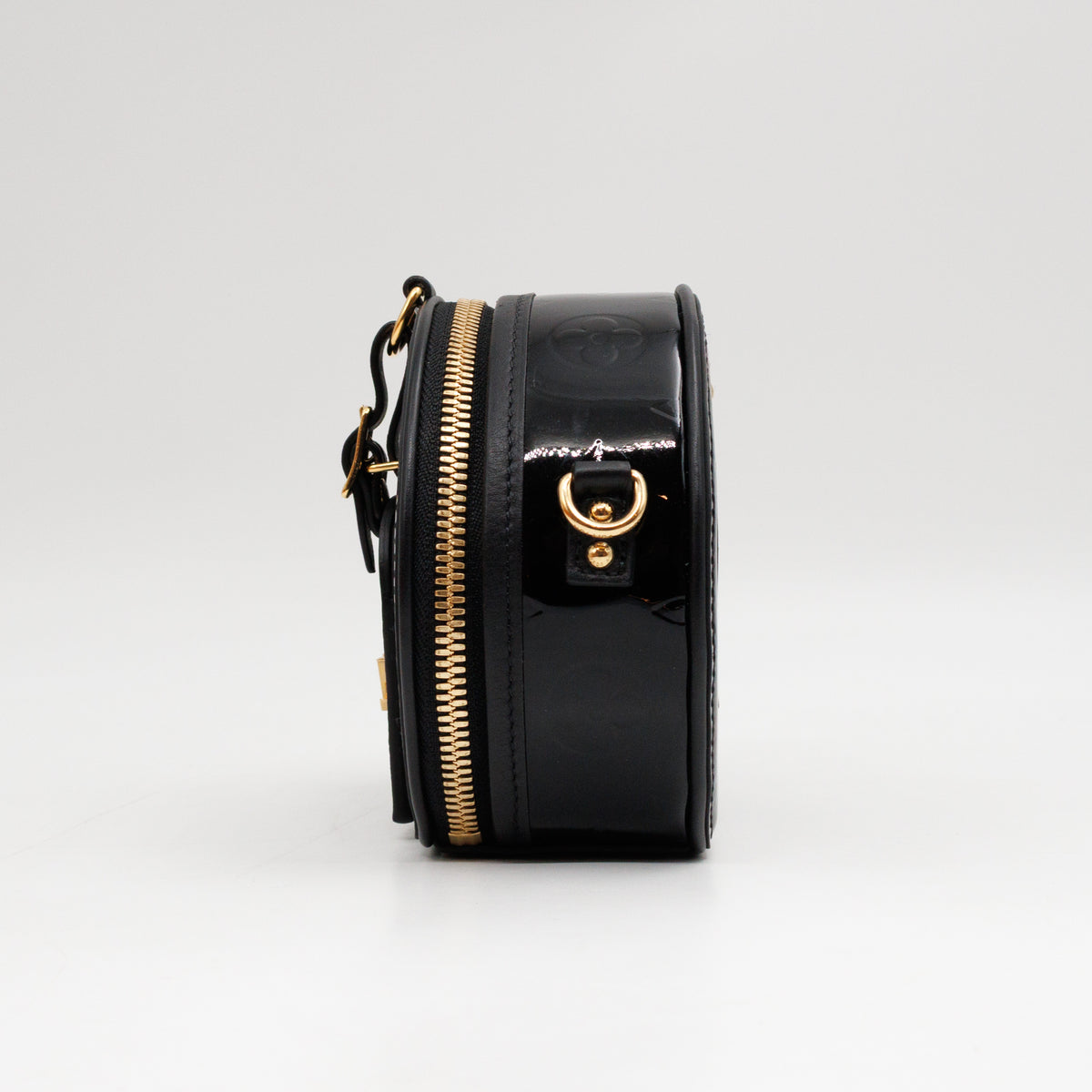 Mini Boite Chapeau Black Vernis Gold