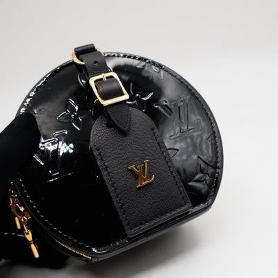 Mini Boite Chapeau Black Vernis Gold