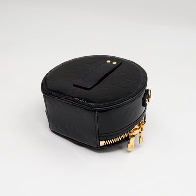 Mini Boite Chapeau Black Vernis Gold