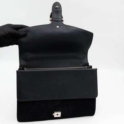 Dionysus Medium Black Suede Leather