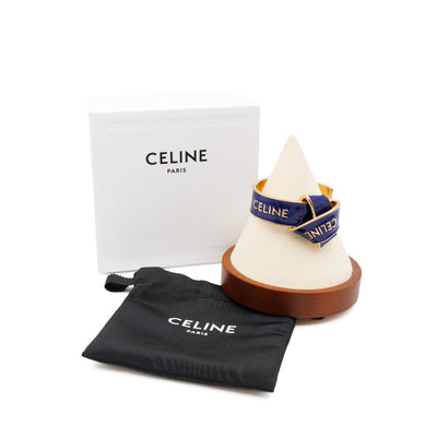Ribbon Knotted Cuff Bracelet Navy